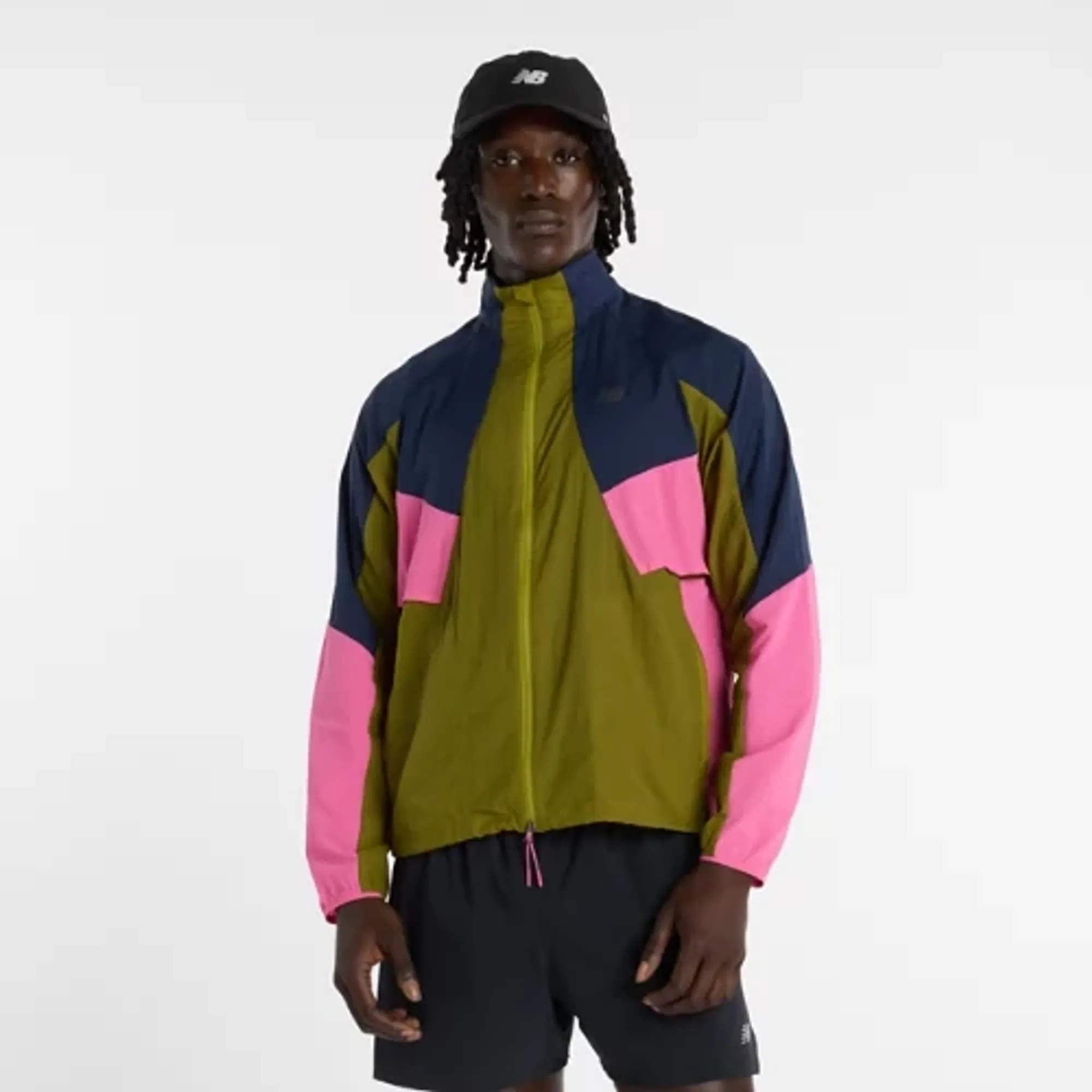 New Balance Men's RC Jacket in Green Polywoven