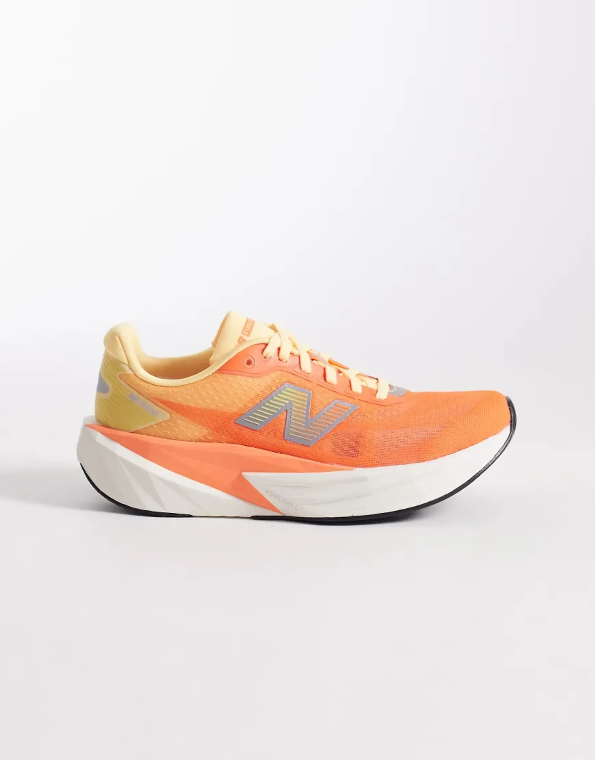 New Balance Women's FuelCell Rebel v5 in Orange/Grey Synthetic
