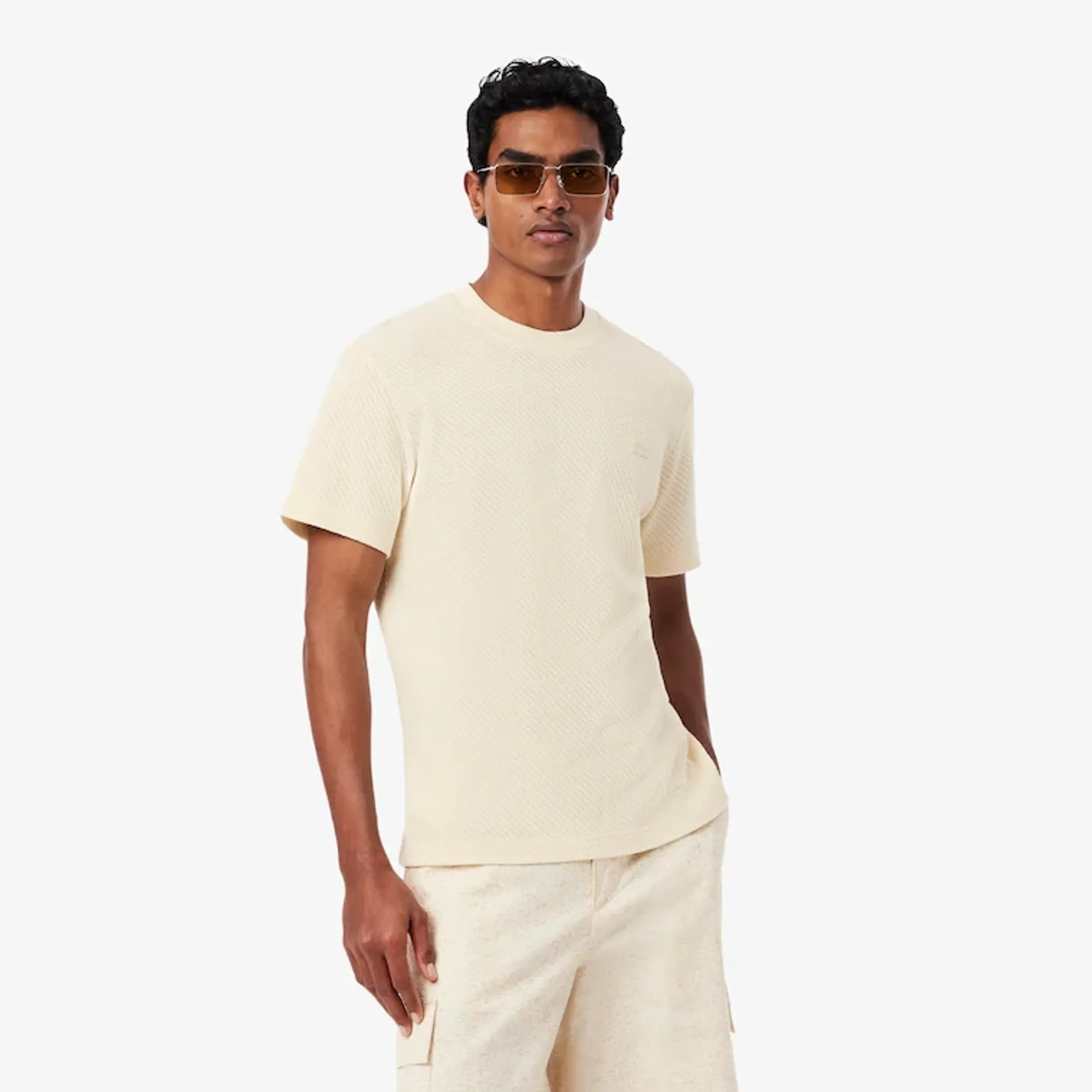 Lacoste Lacy Cotton T-shirt - Beige