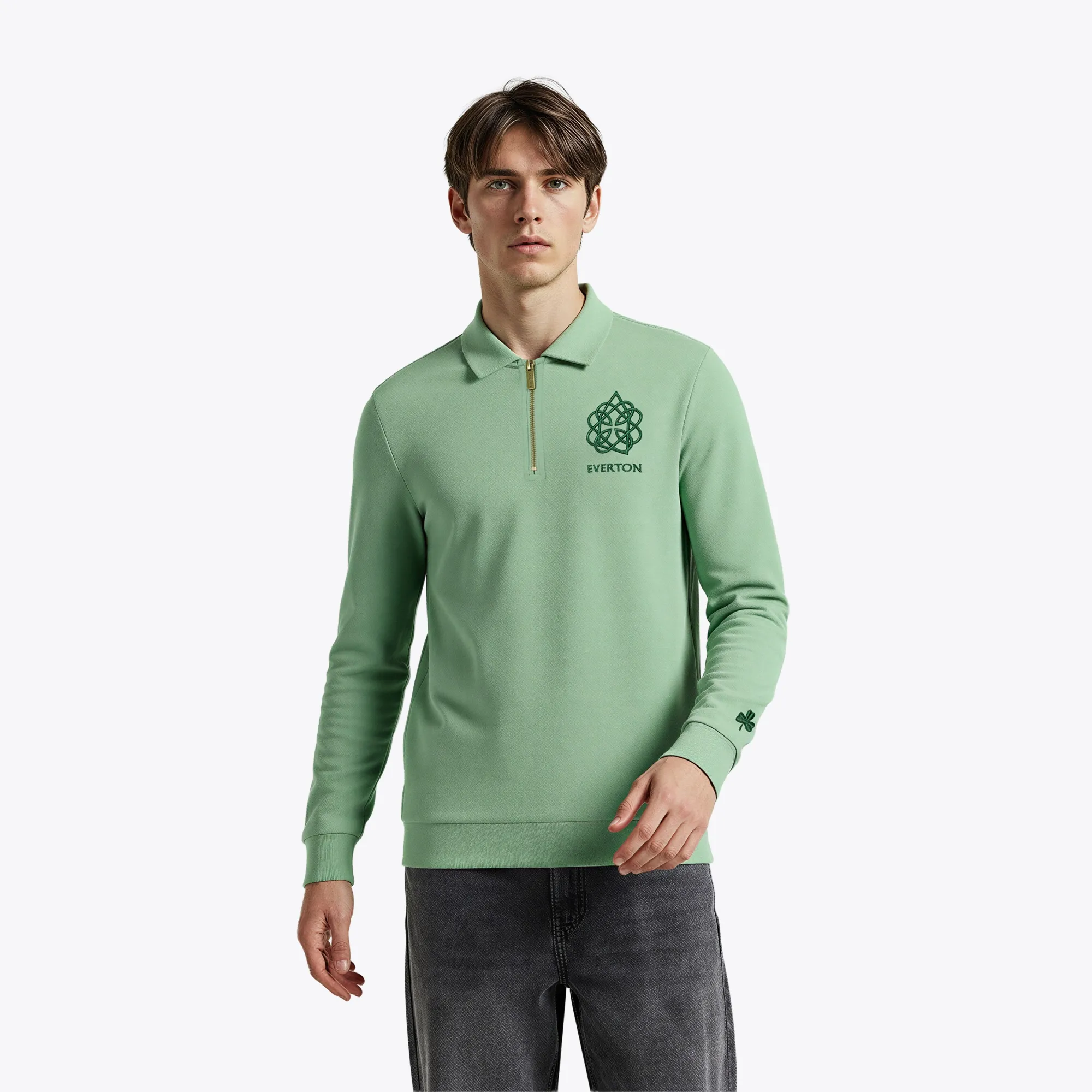 Everton St Patricks Day 1/4 Zip - Green - Unisex