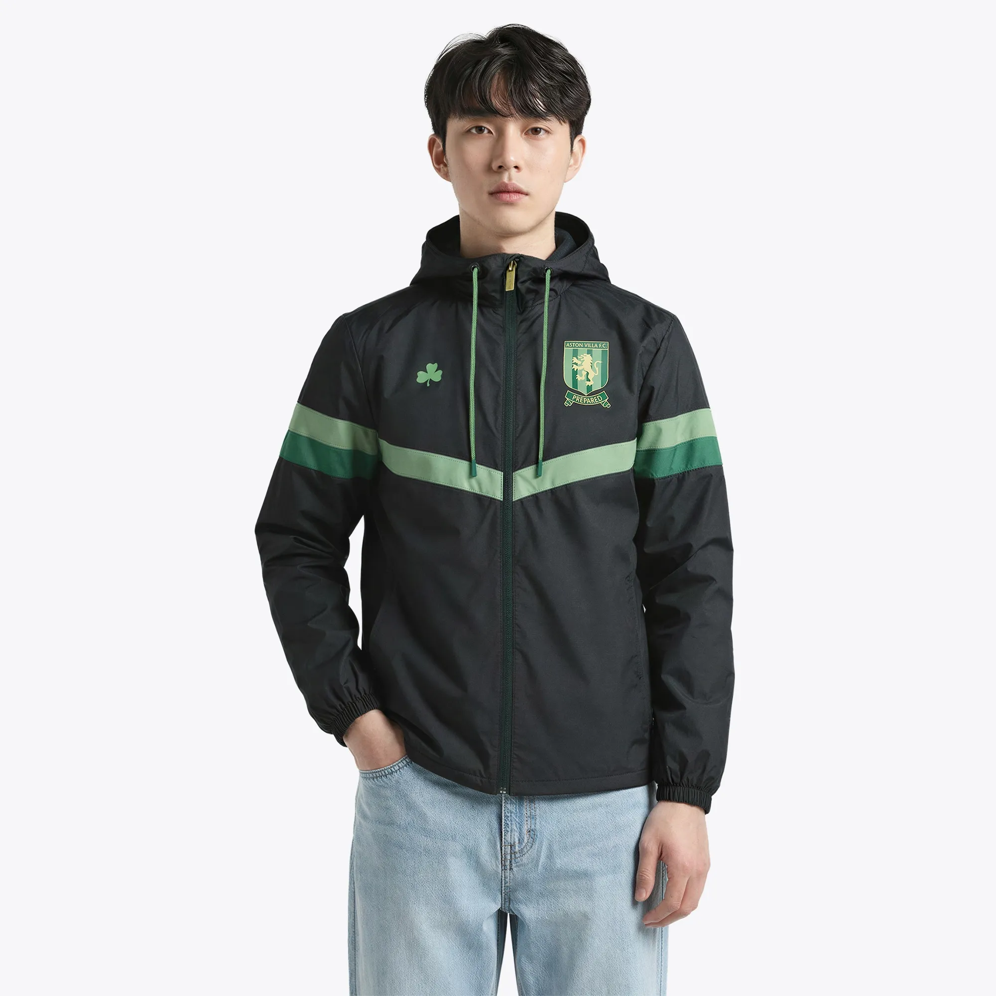 Aston Villa St Patricks Day Windrunner - Black - Unisex