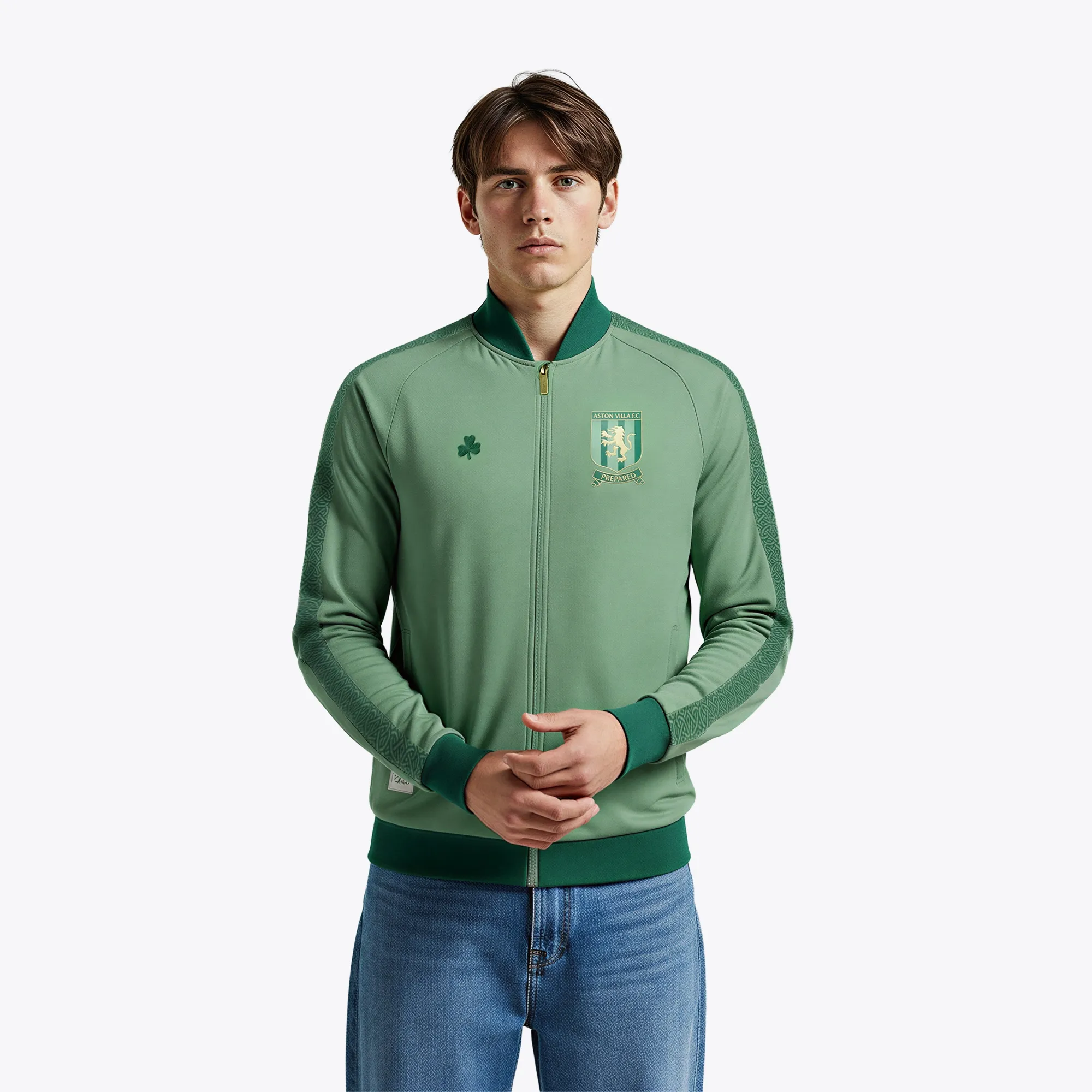 Aston Villa St Patricks Day Tricot Track Jacket - Green - Unisex