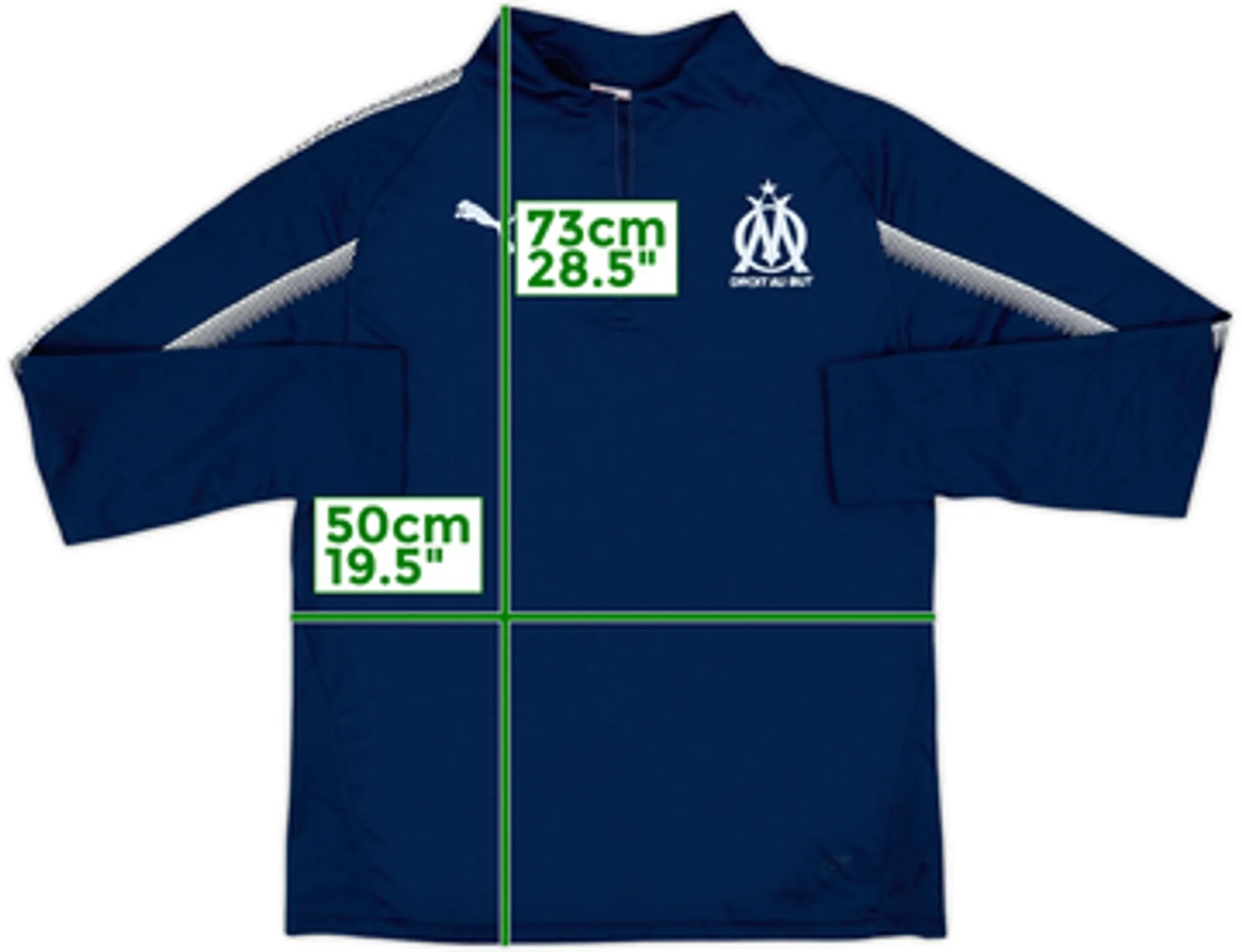 2018-19 Olympique Marseille Puma 1/4 Zip Drill Top - 5/10 - (M)