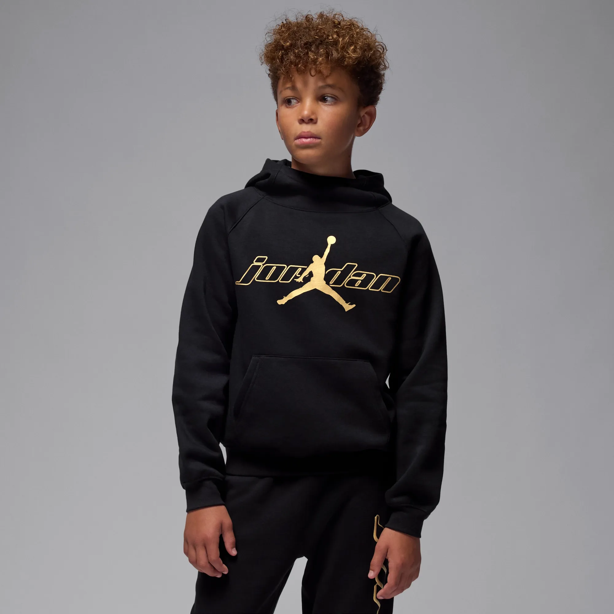 Nike Jordan Mountainside Older Kids' Fleece Pullover Hoodie - Black