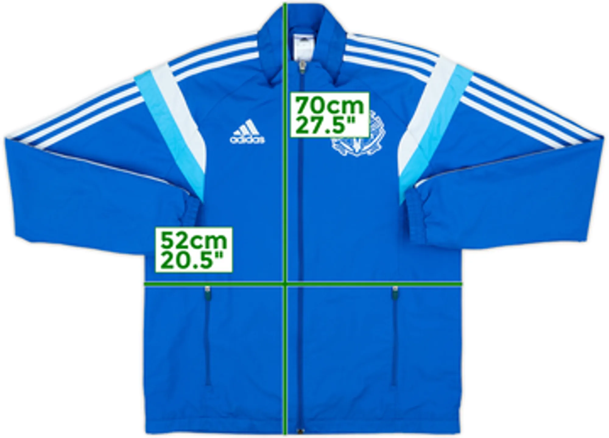 2014-15 Olympique Marseille adidas Track Jacket - 7/10 - (S)