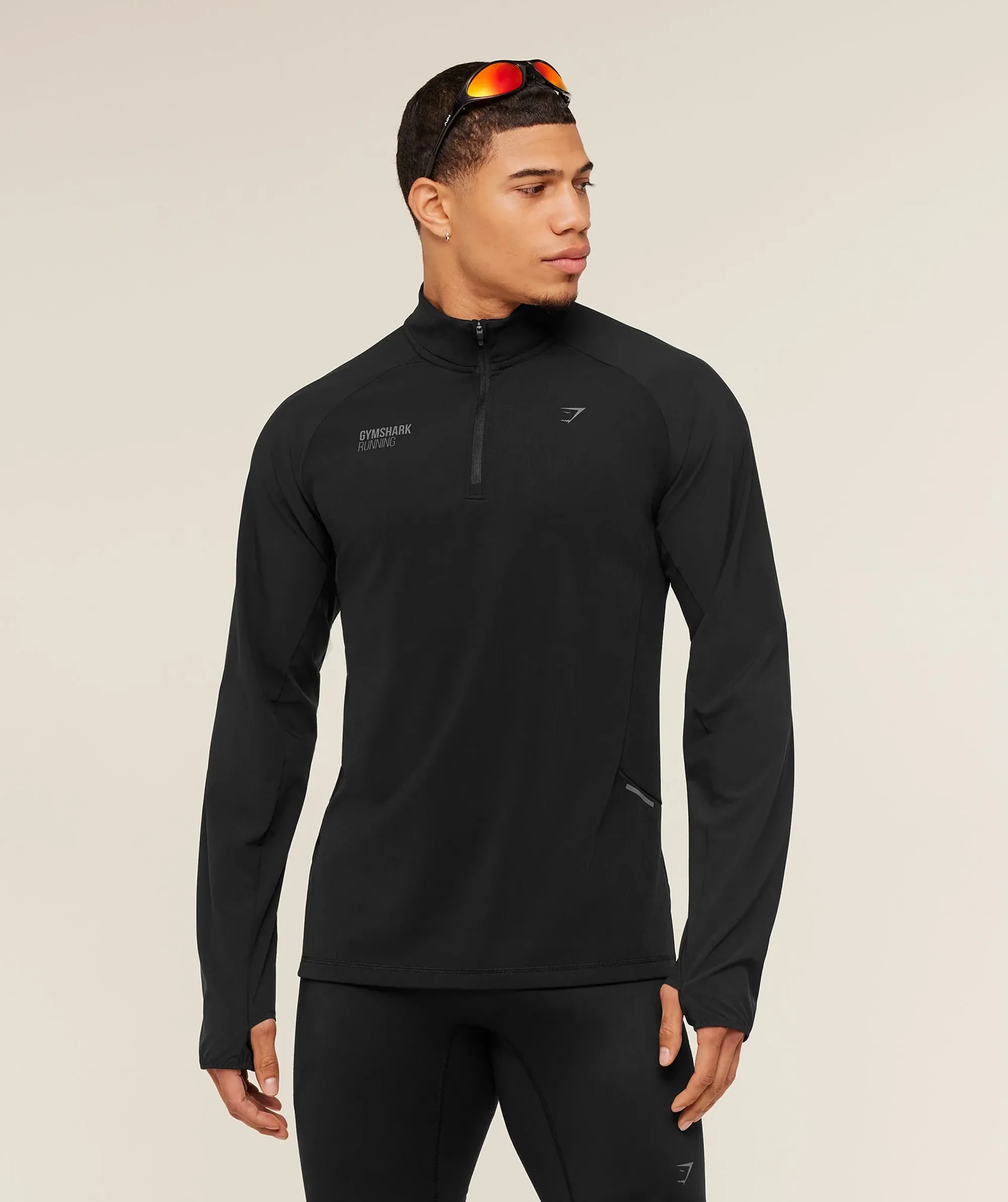 Gymshark Running Elite 1/4 Zip - Black