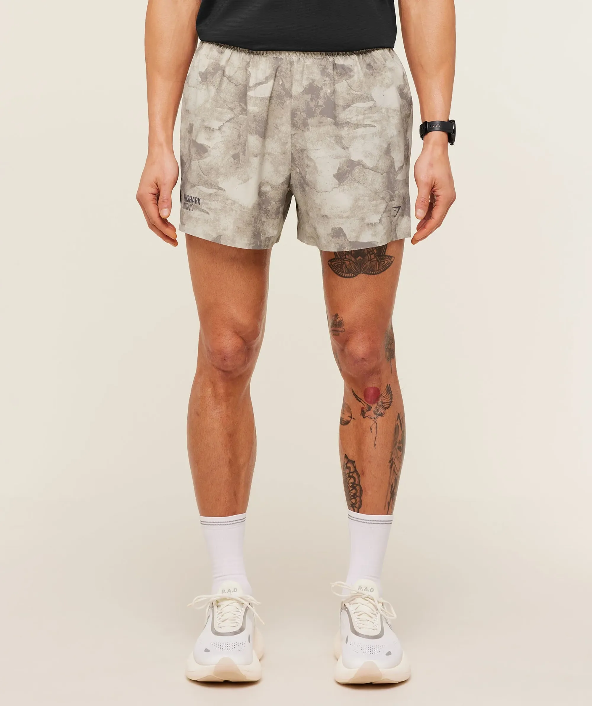 Gymshark Running Elite 5" Shorts - Pebble Grey