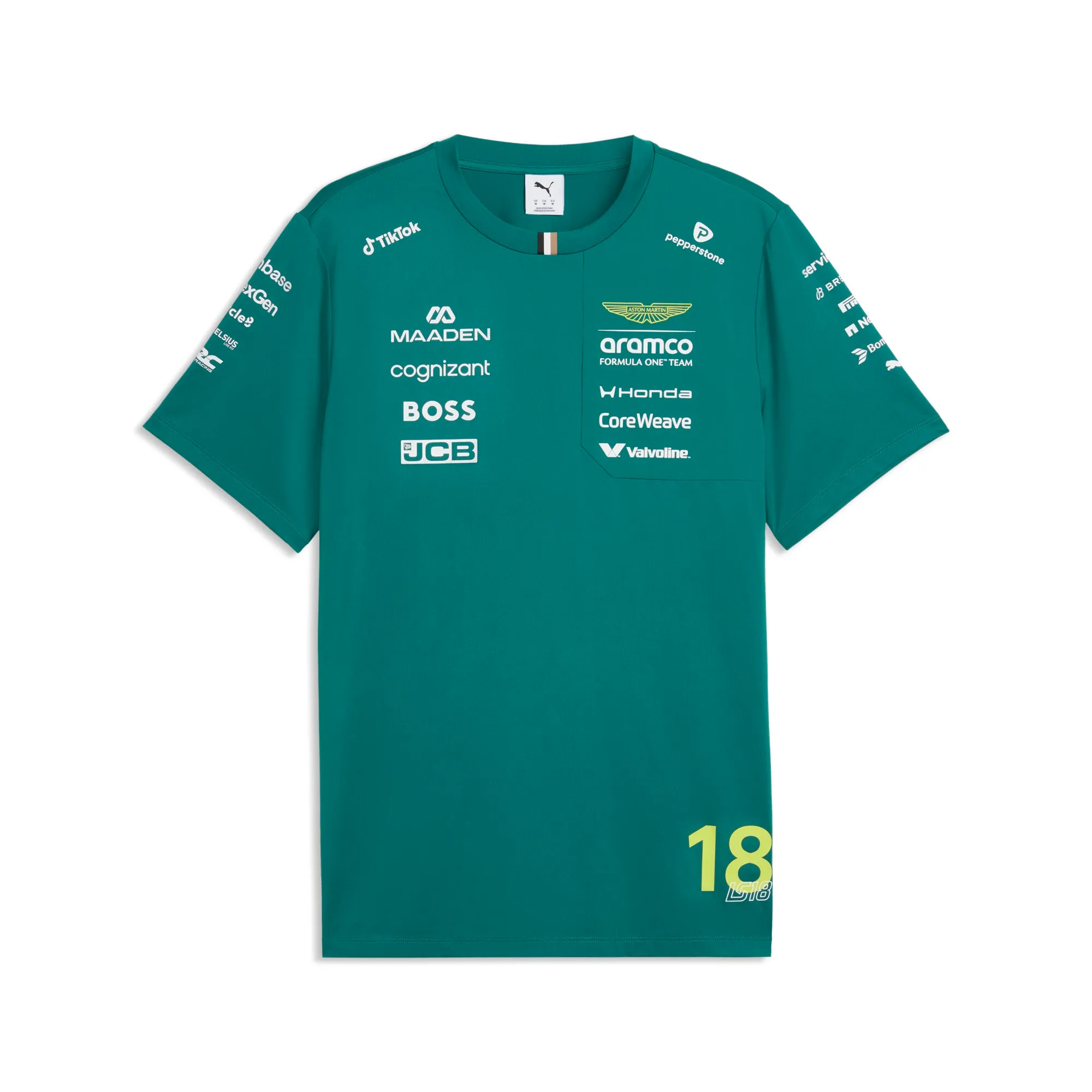 PUMA x ASTON MARTIN ARAMCO F1Â® TEAM Replica Stroll T-Shirt Unisex in Green | Size Large