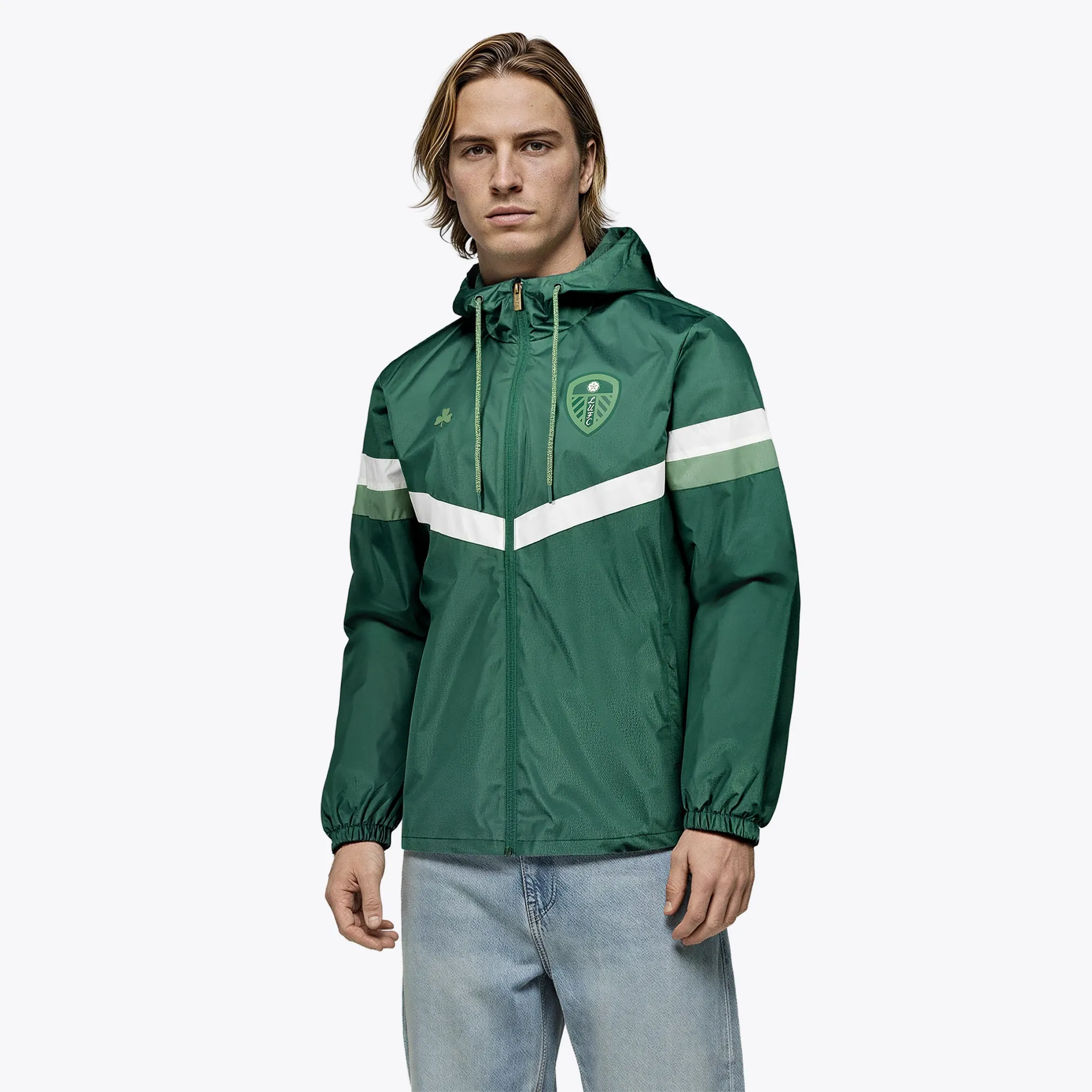 Leeds United St Patricks Day Windrunner - Green - Unisex