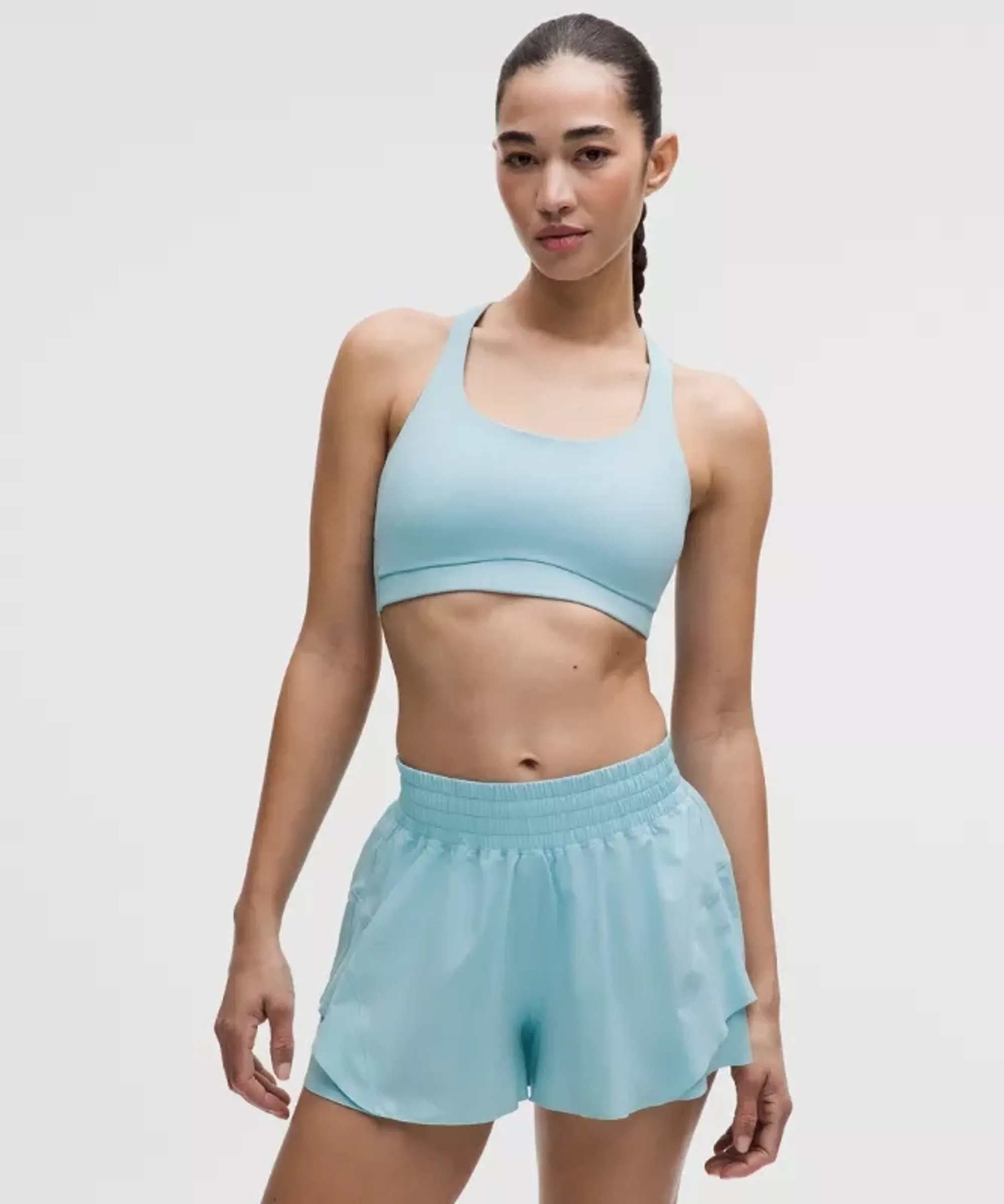 lululemon – Women's Energy Sports Bra Medium Support, B-D Cups Evolve – Color Blue – Size Large