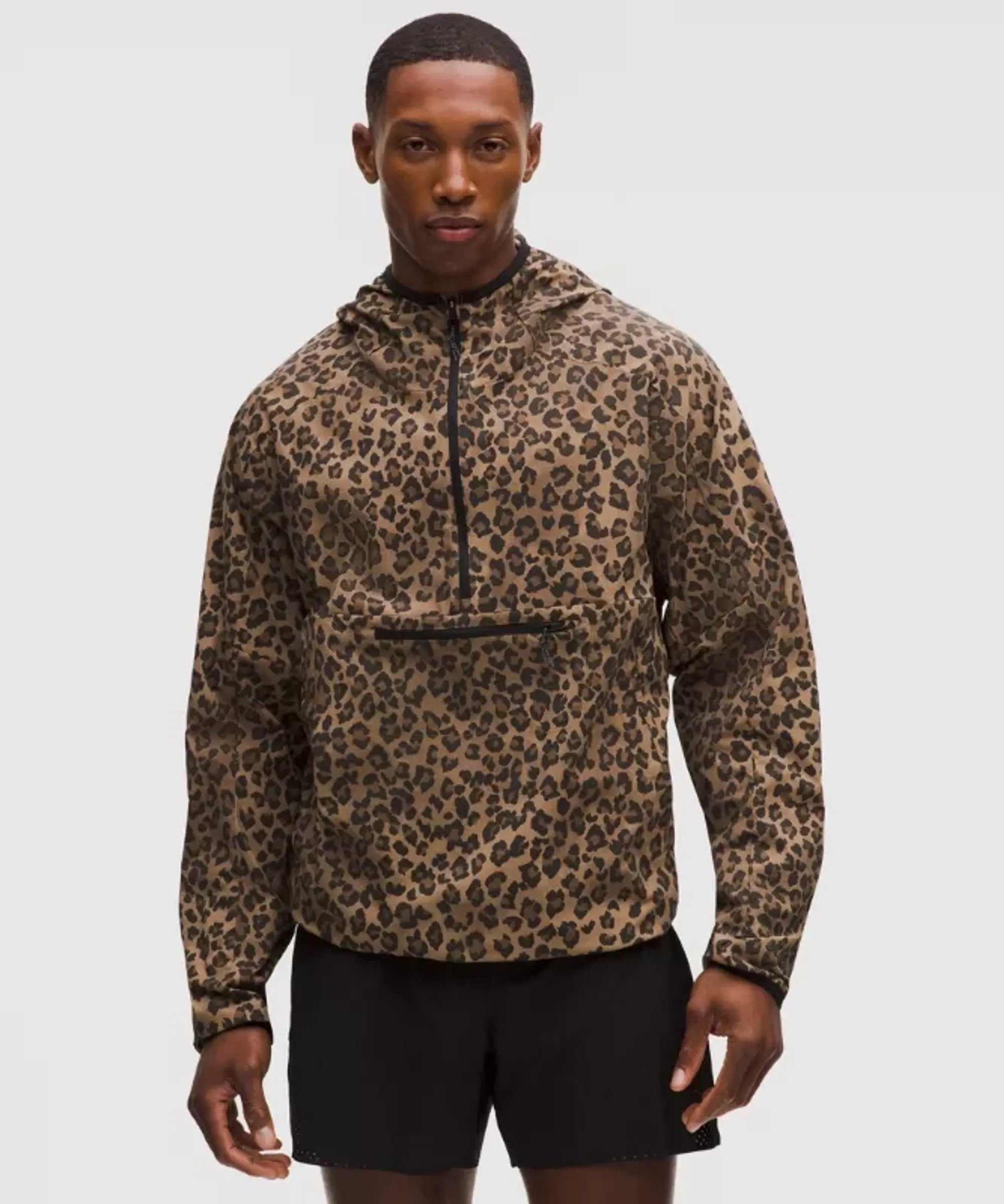 lululemon – Men's Multi-Pocket Running Anorak Jacket Leopard – Size Large