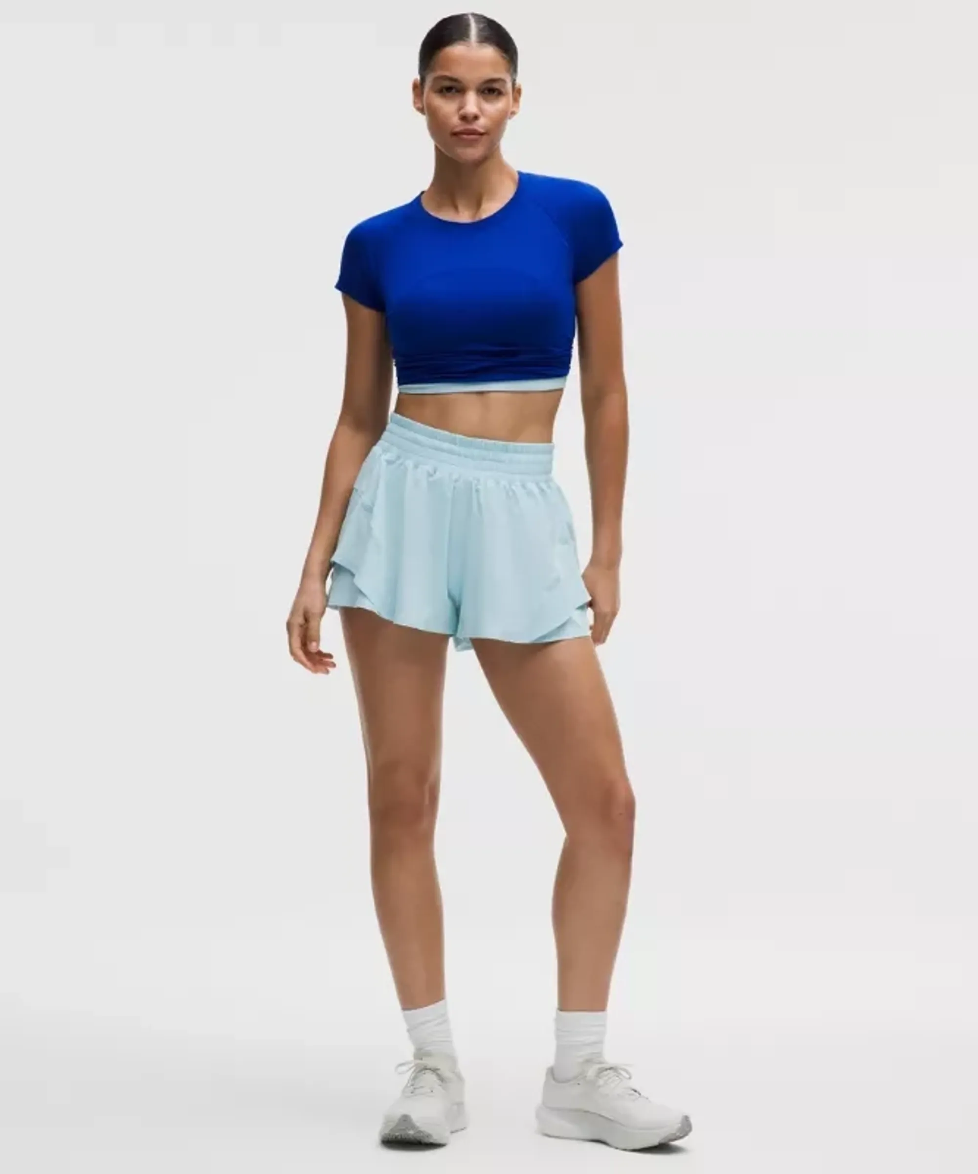 lululemon – Women's Shake It Out High-Rise Running Shorts – 2.5" – Color Blue – Size Large