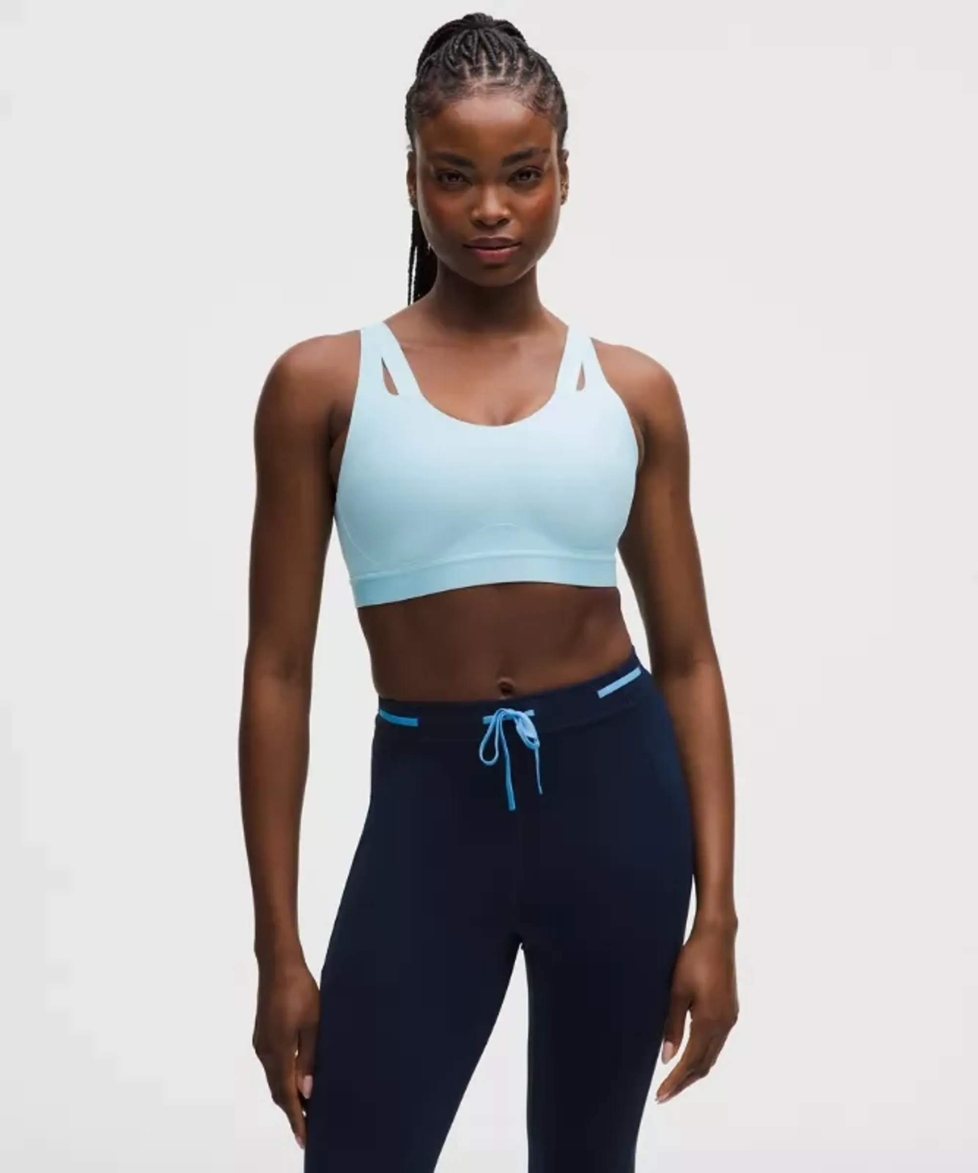 lululemon – Women's Levitation Sports Bra High Support, B-DD Cups – Color Blue – Size 32B