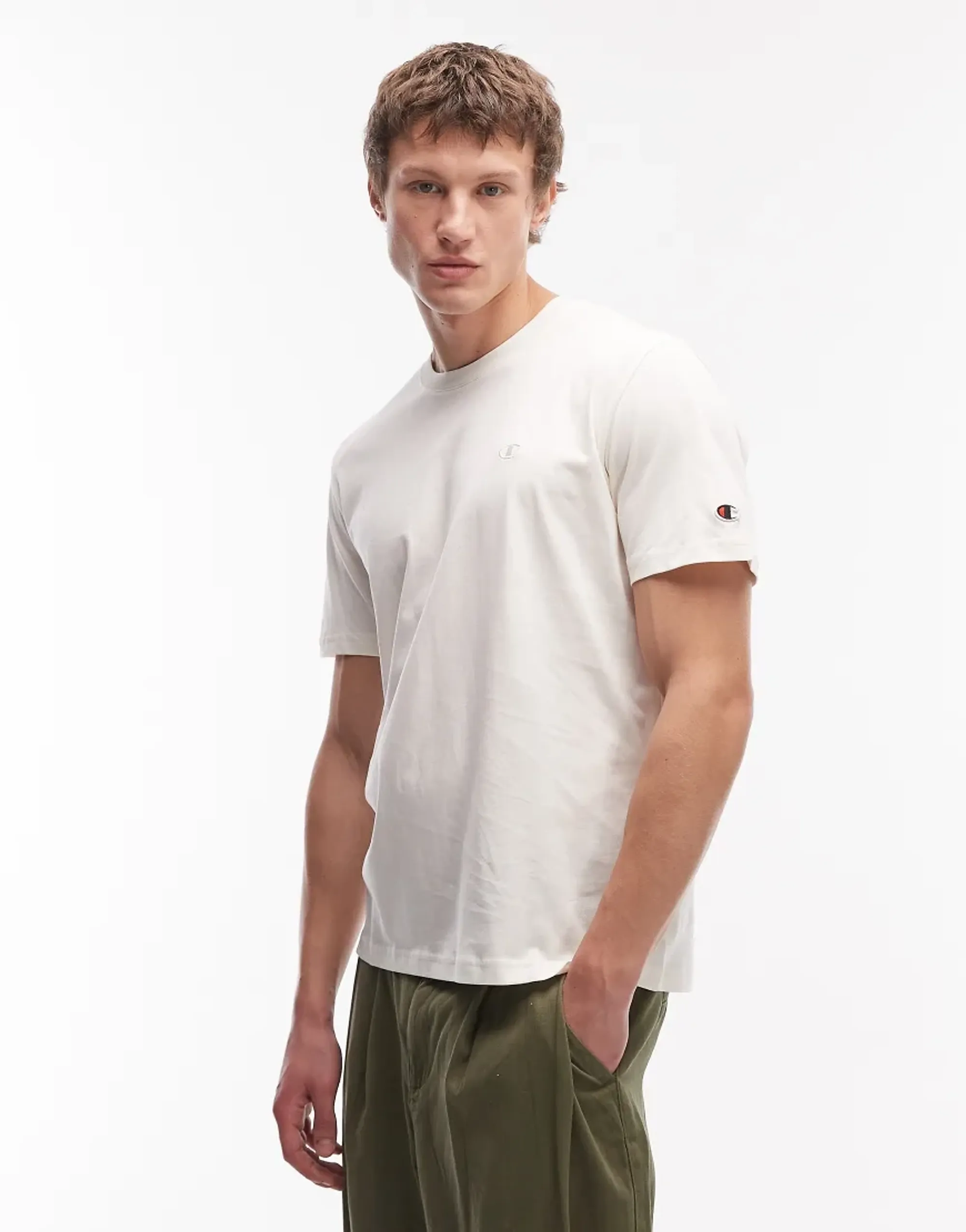 Champion Icons Tonal T-Shirt In Off-White