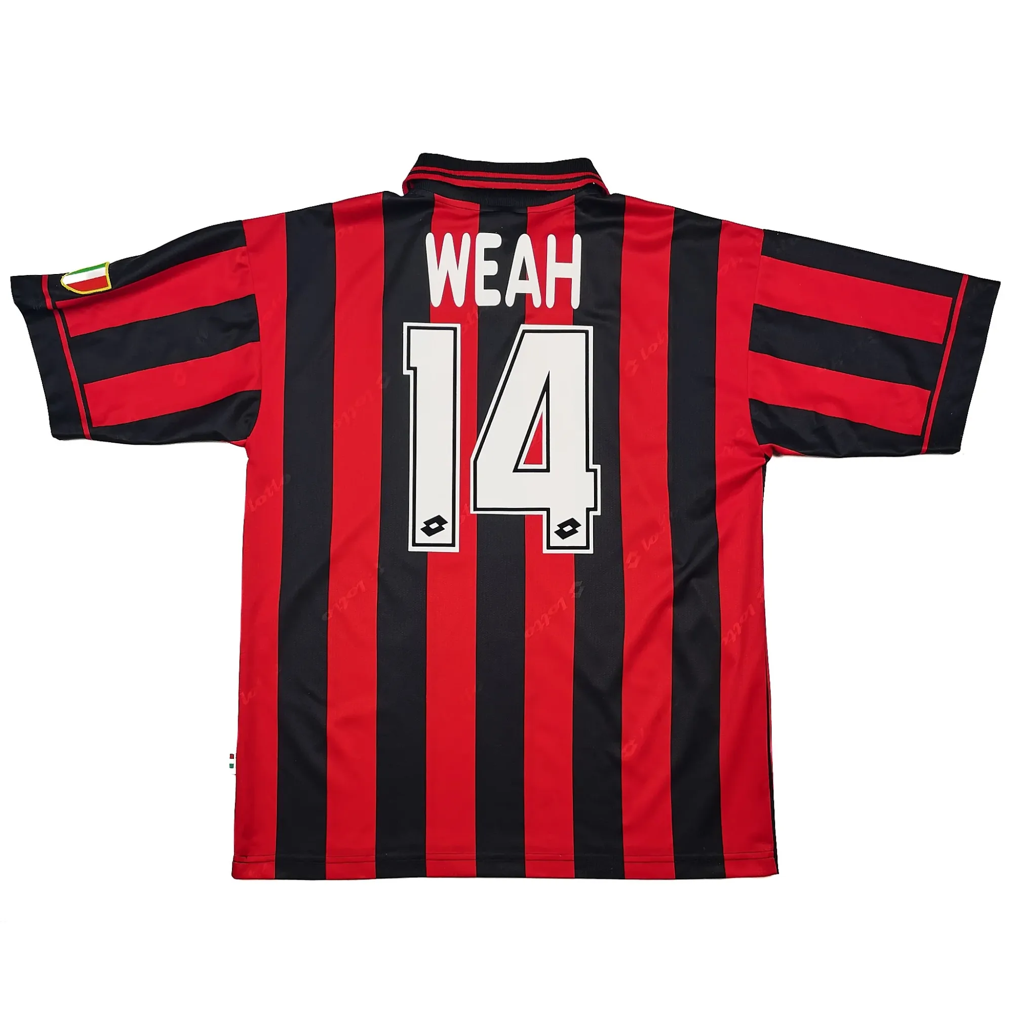 1997/98 AC Milan Weah #14 Home Shirt (L) Lotto | Cult Kits