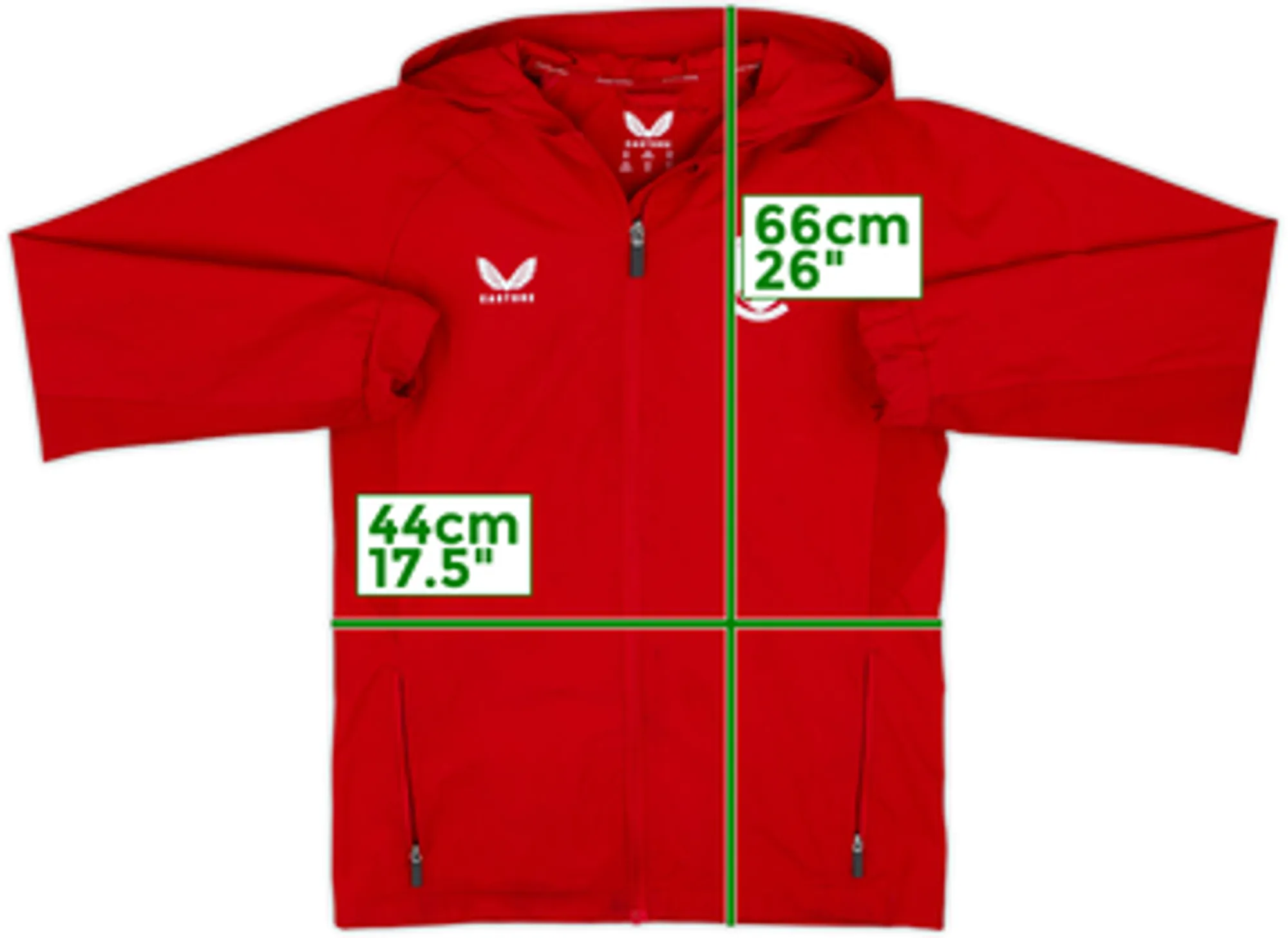 2023-24 Glentoran Castore Hooded Track Jacket - 7/10 - (XL.Boys)