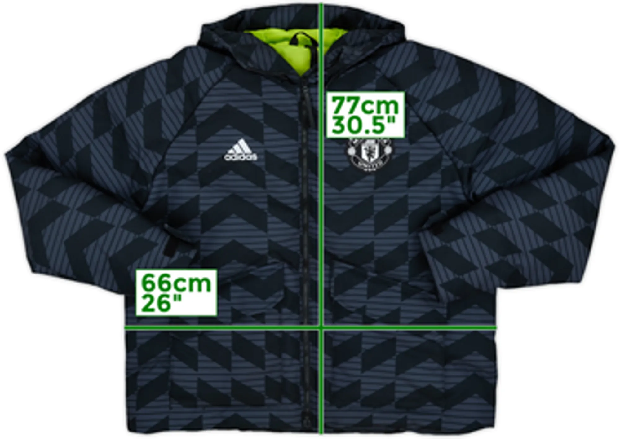 2022-23 Manchester United adidas Padded Bench Coat - 8/10 - (L)