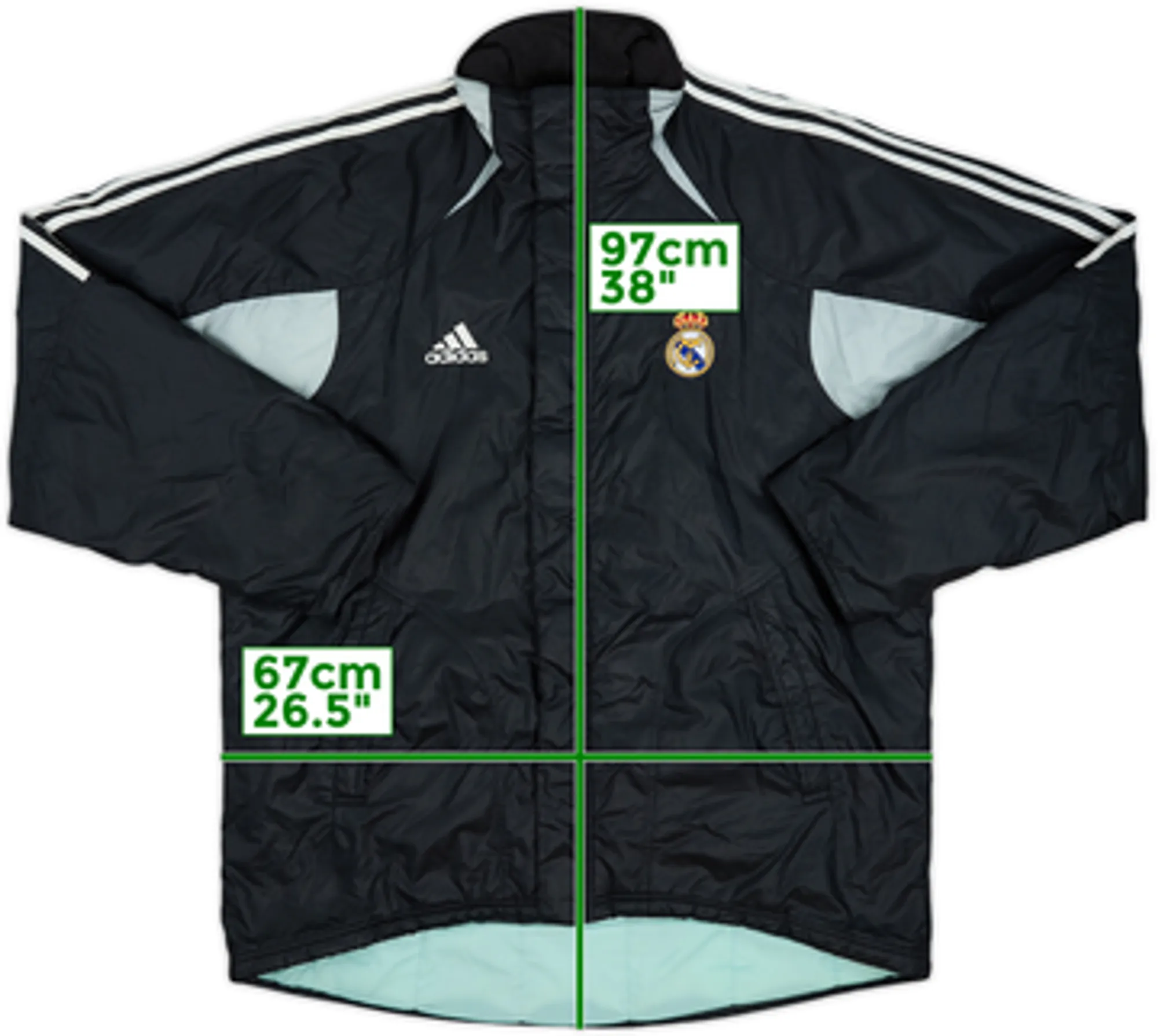 2004-05 Real Madrid adidas Padded Bench Coat - 7/10 - (XL)