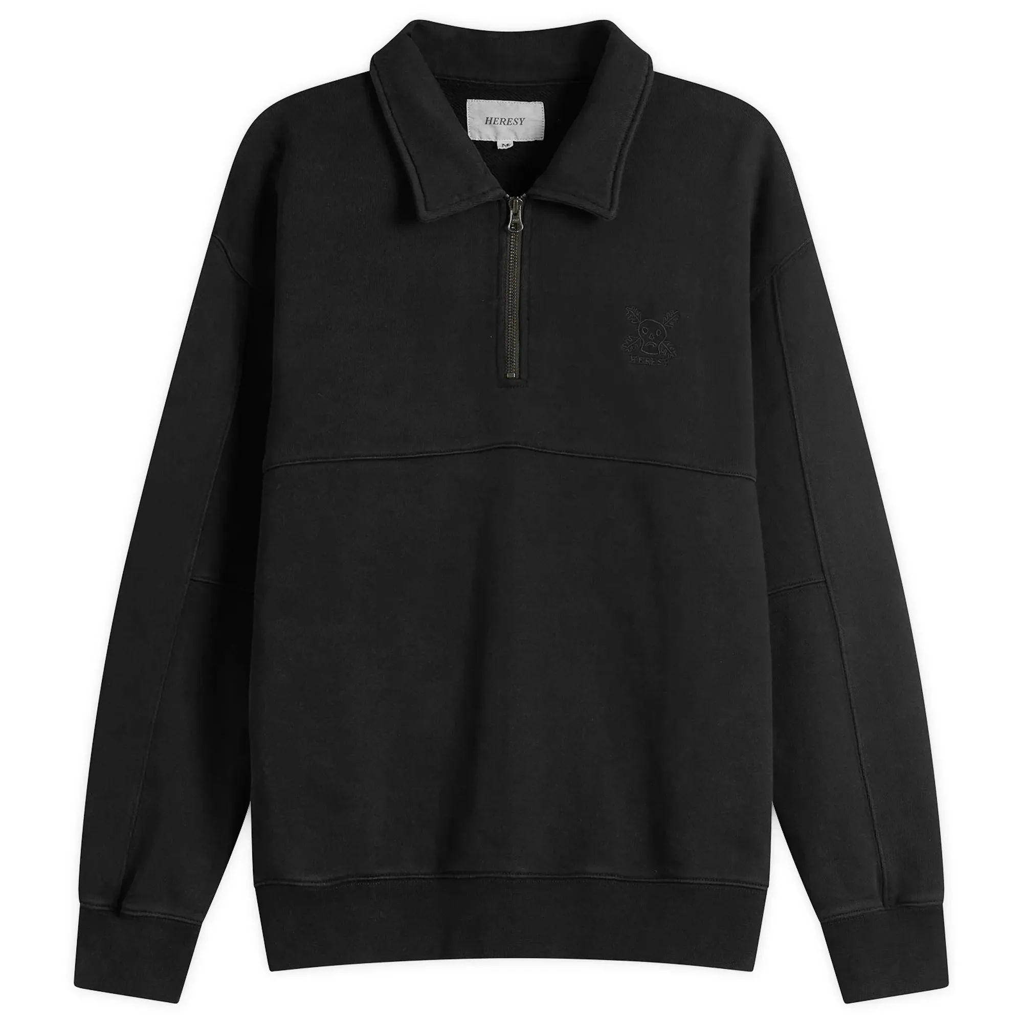 Heresy Men's Green Man Quarter Zip Sweatshirt Ash