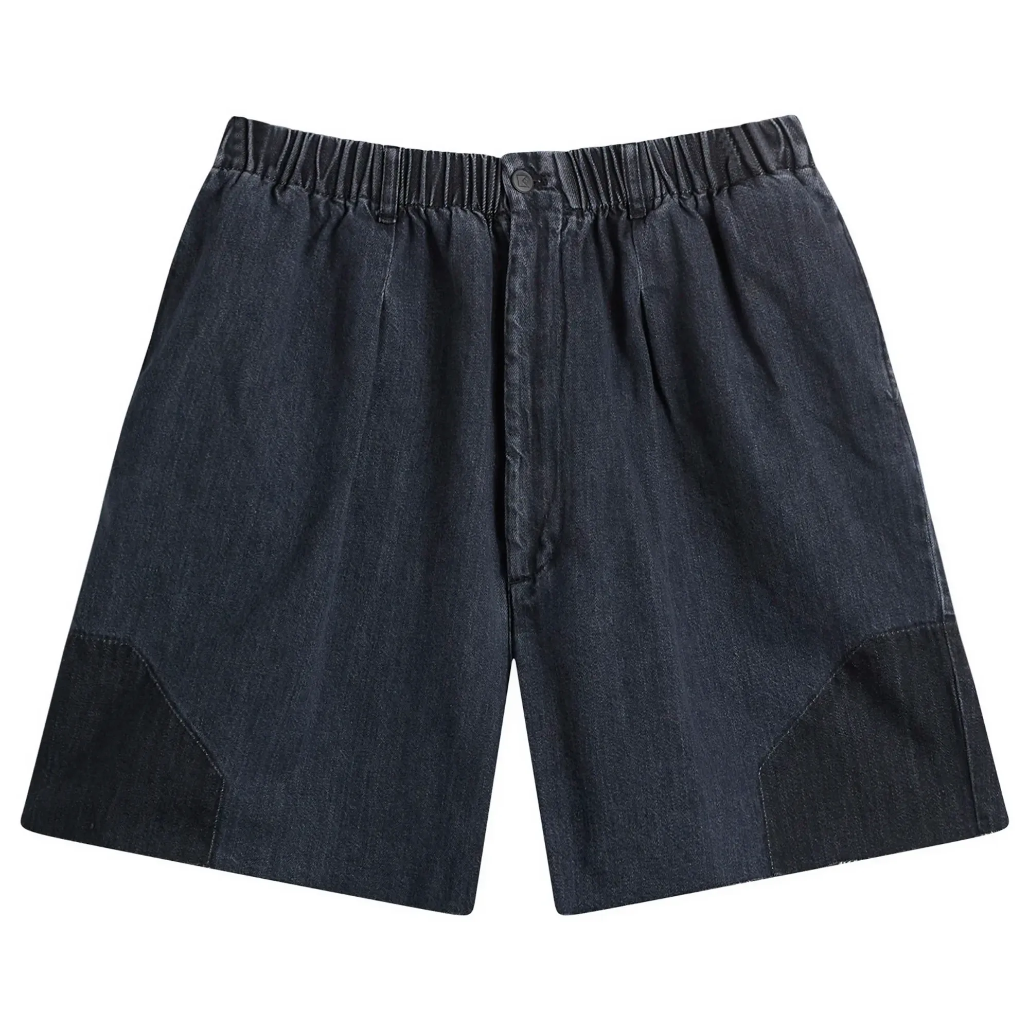 EBIT Men's Octagon Patch Denim Lofty Shorts Grey