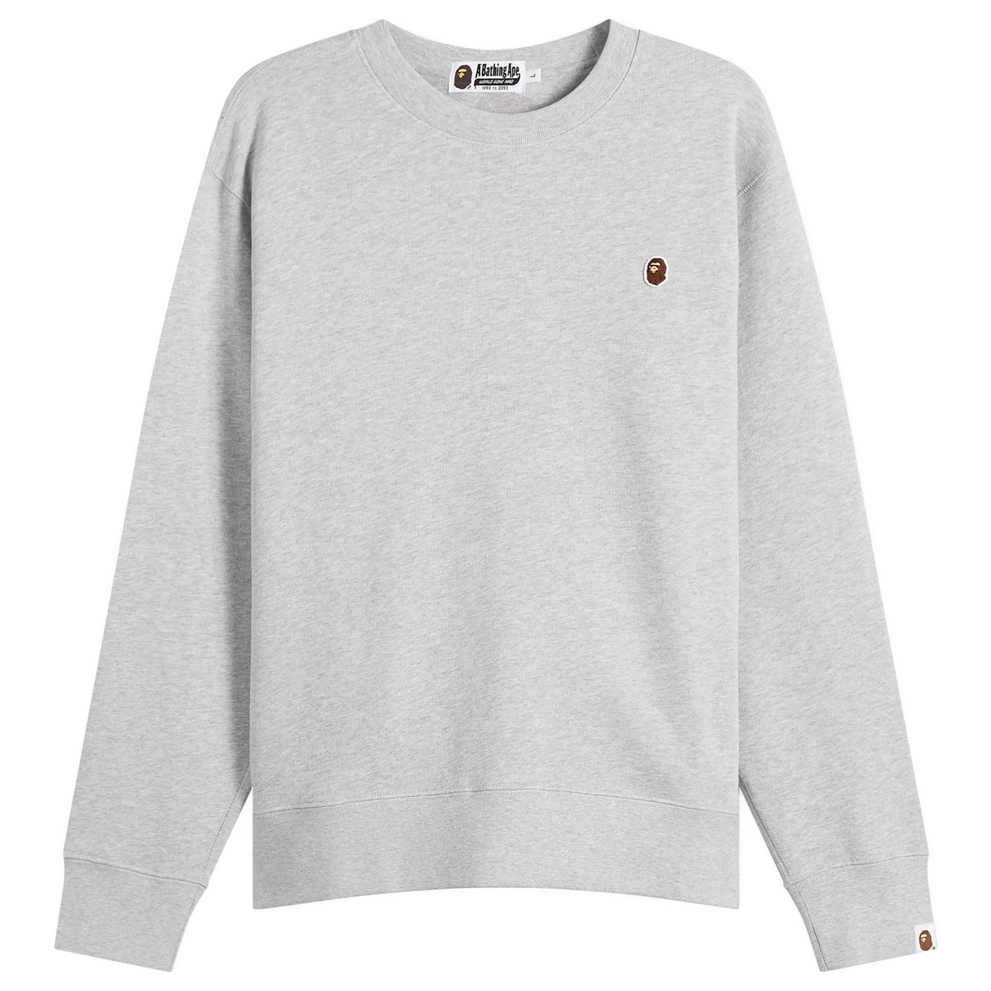 A Bathing Ape Men's One Point Crew Neck Sweatshirt Grey