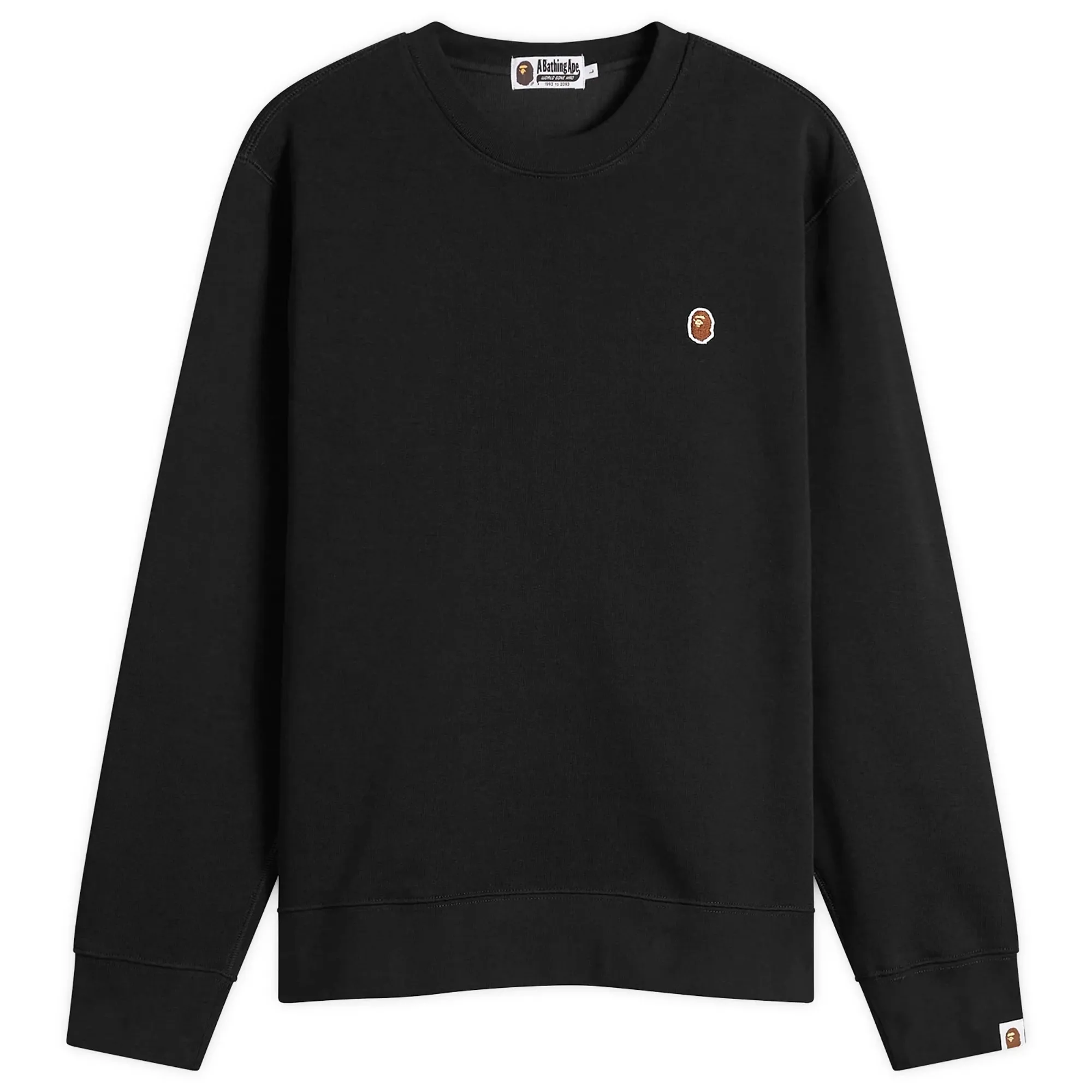 A Bathing Ape Men's One Point Crew Neck Sweatshirt Black