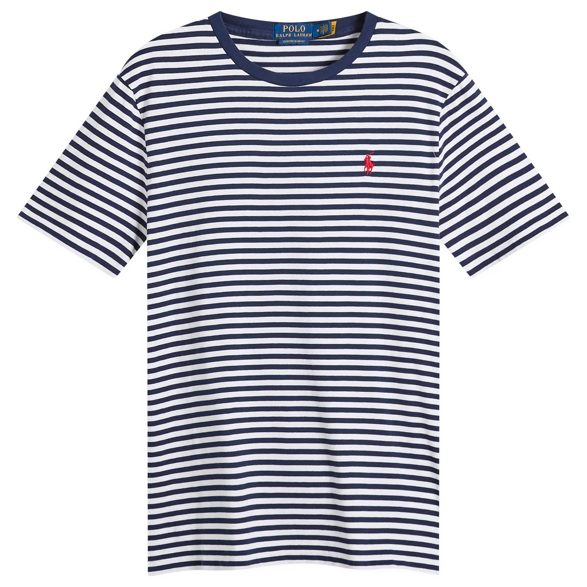 Polo Ralph Lauren Men's Stripe Logo T-Shirt Newport Navy/White