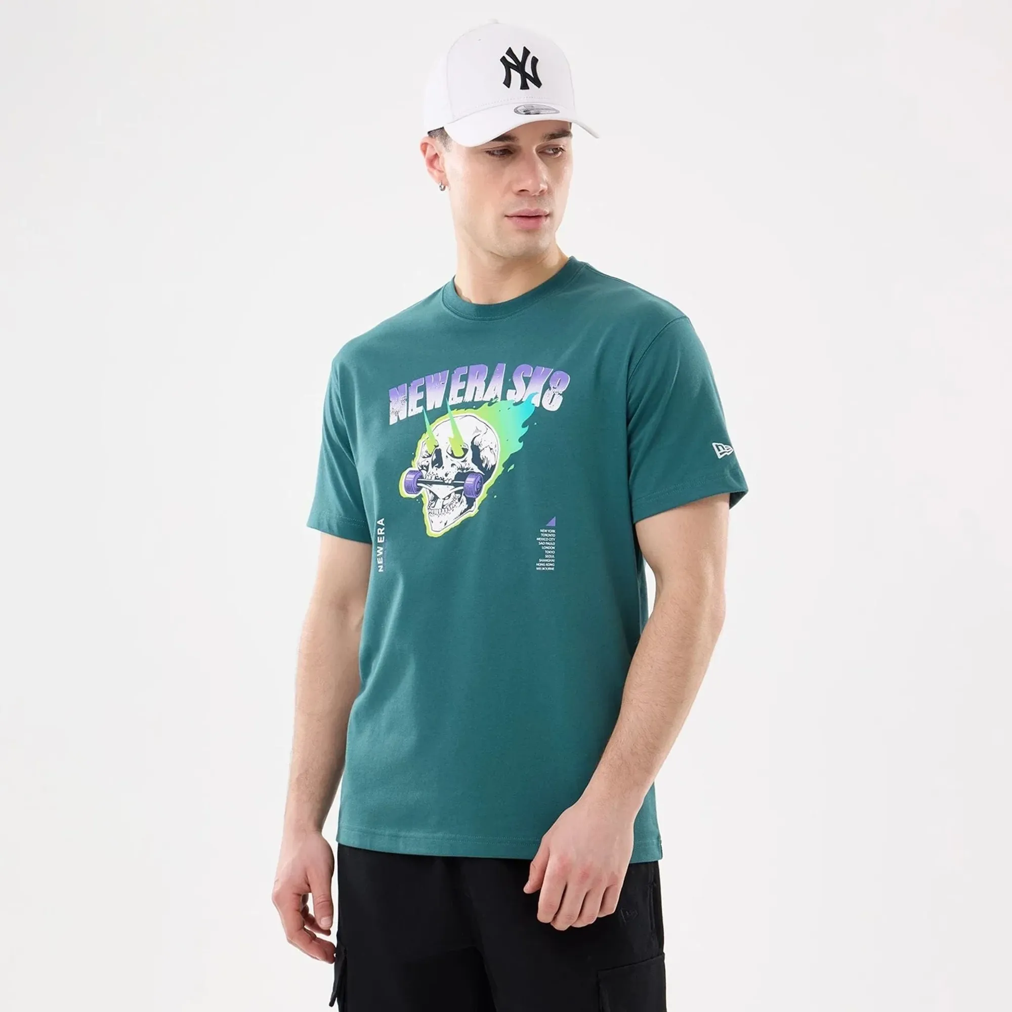 New Era SK8 Graphic Dark Green T-Shirt adult unisex
