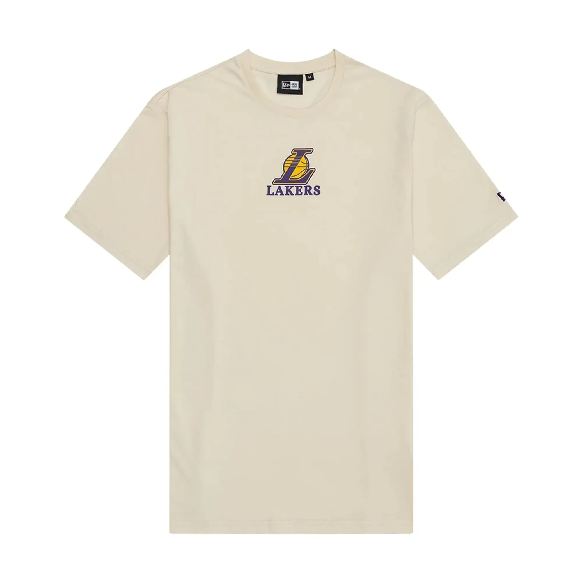 LA Lakers NBA Wordmark Light Beige T-Shirt New Era Cap adult unisex