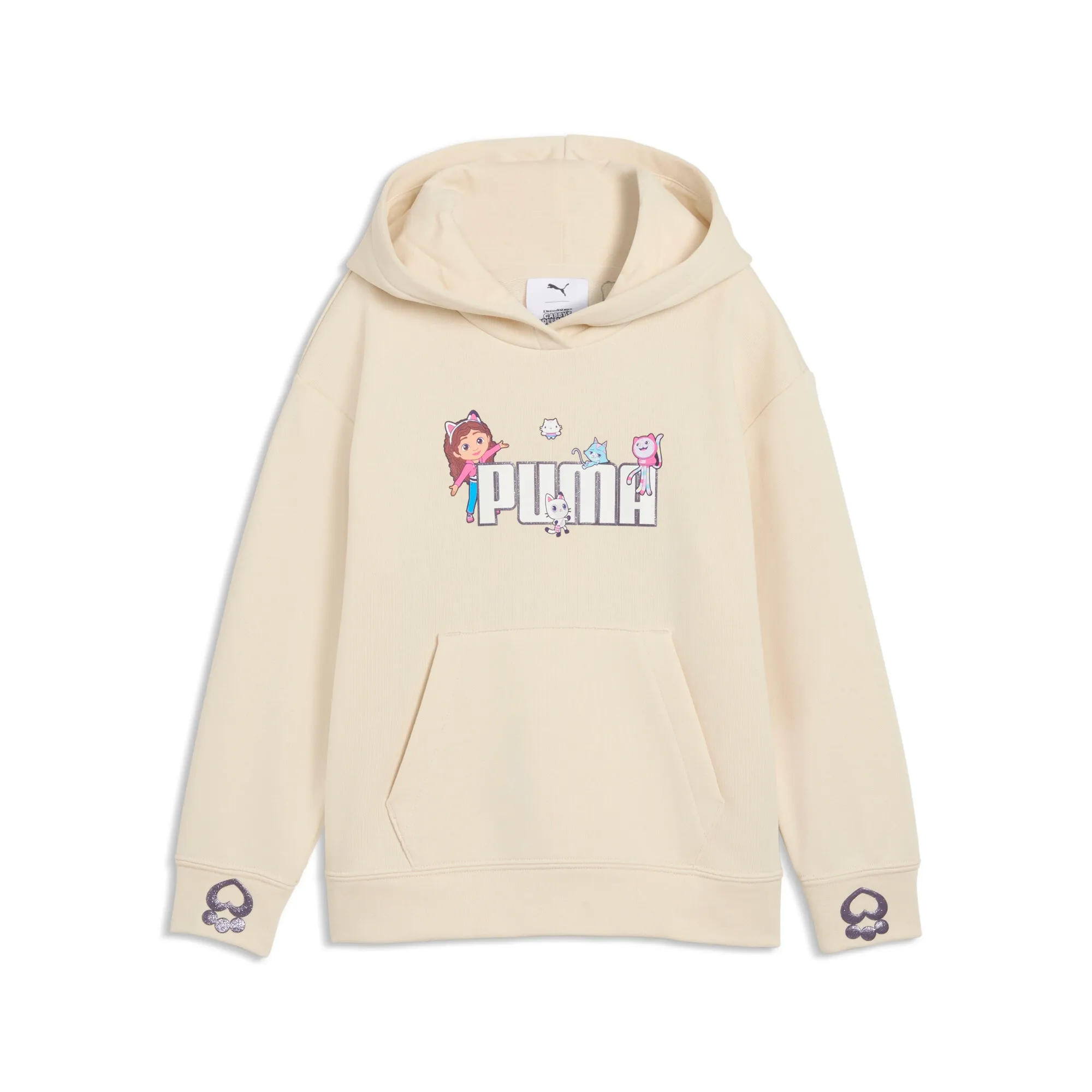 PUMA x GABBY'S DOLLHOUSE Relaxed Graphic Hoodie Kids in White | Size 2-3 Youth