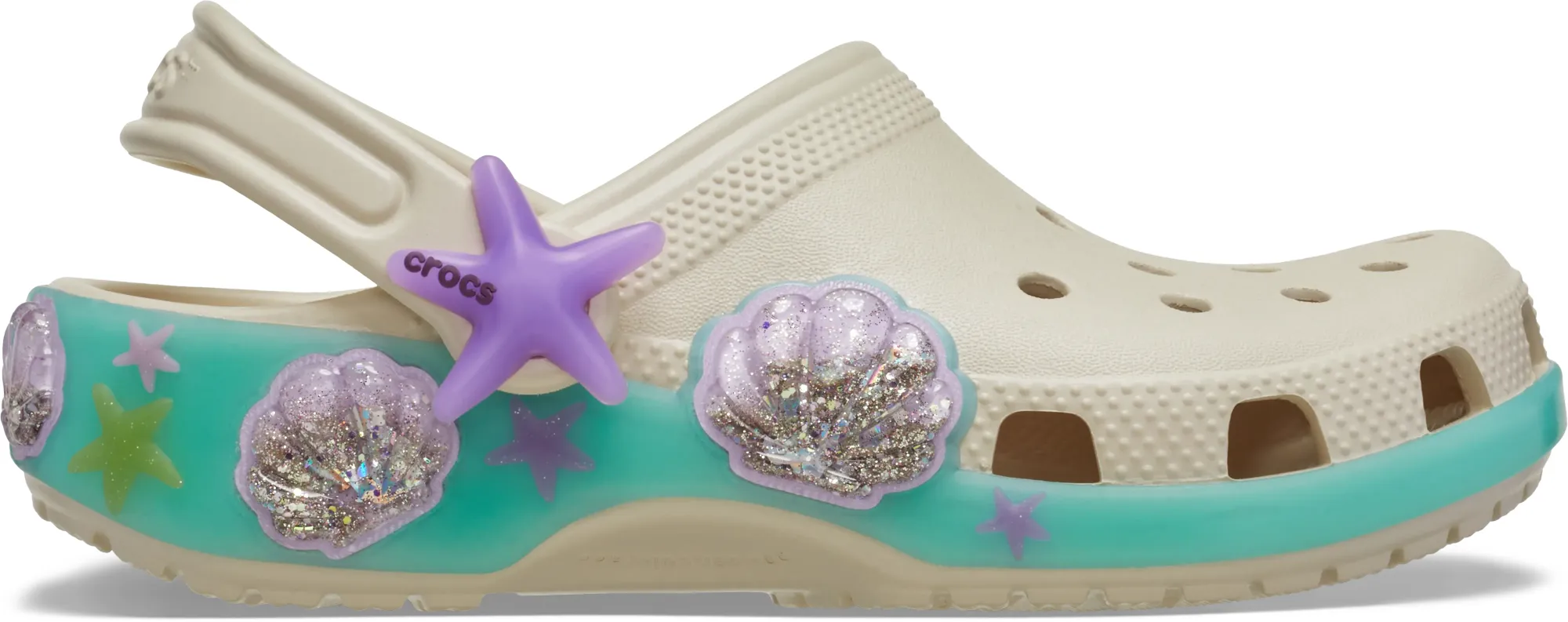 Crocs | Kids | Classic Sea Sparkle Shaker | Clogs | Frappé | C11