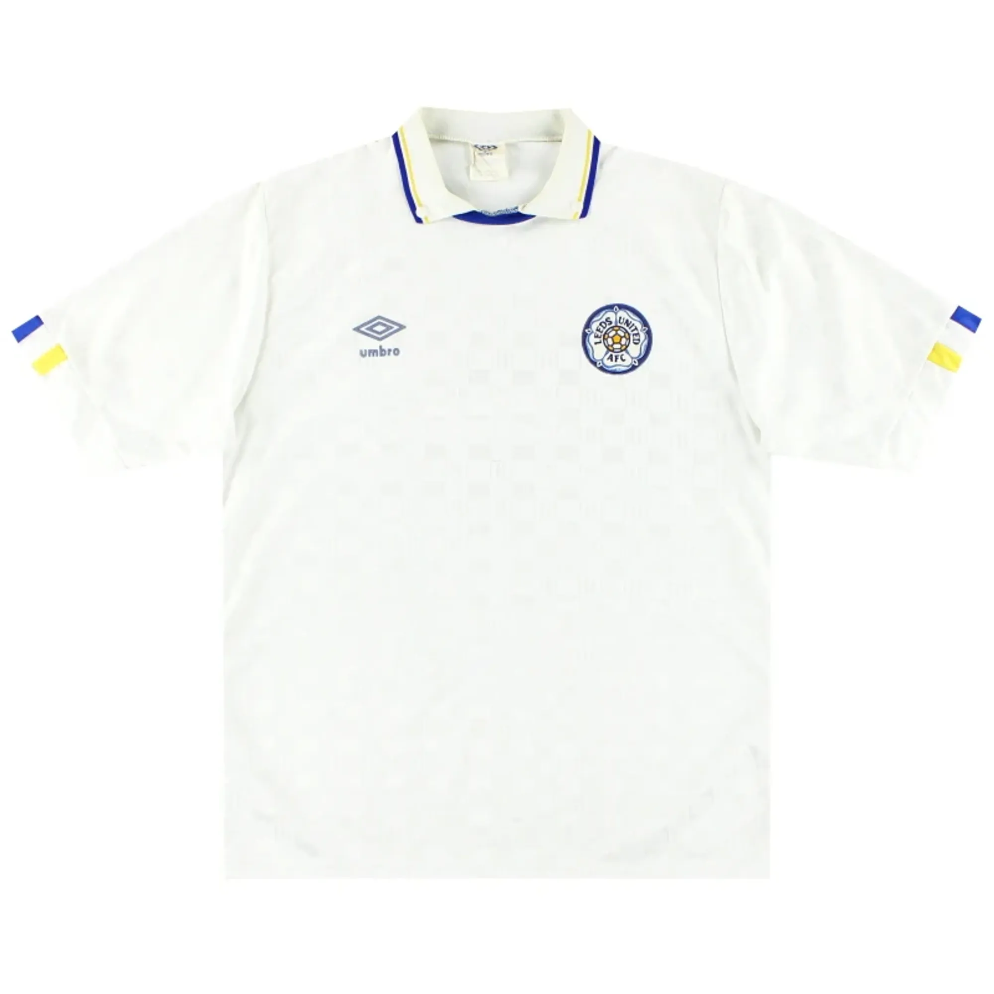 1988-90 Leeds Umbro Home Shirt L - Leeds / Excellent 