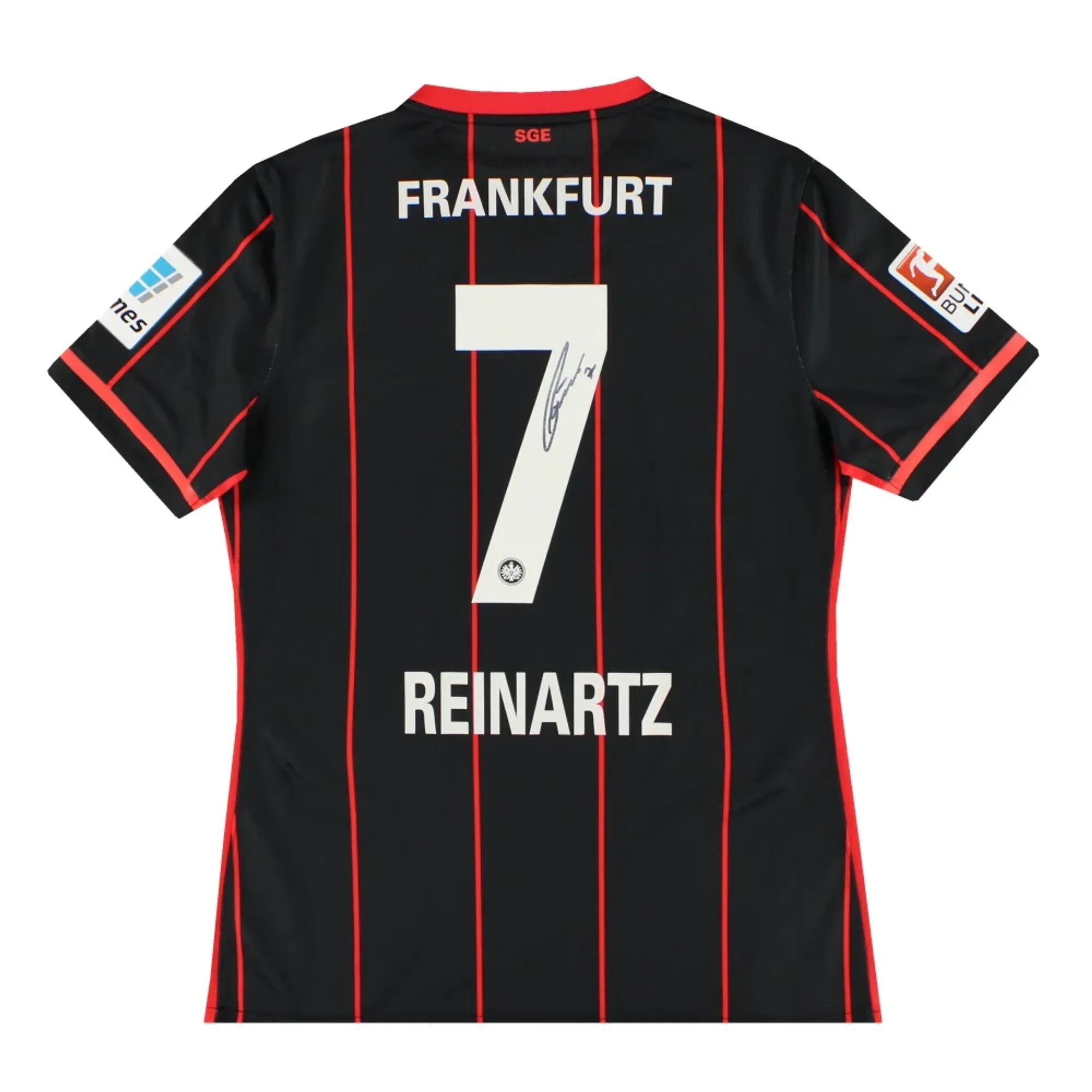 2015-16 Eintracht Frankfurt Nike Match Issue 'Signed' Home Shirt Reinartz #7 L - Other German Clubs / Excellent 