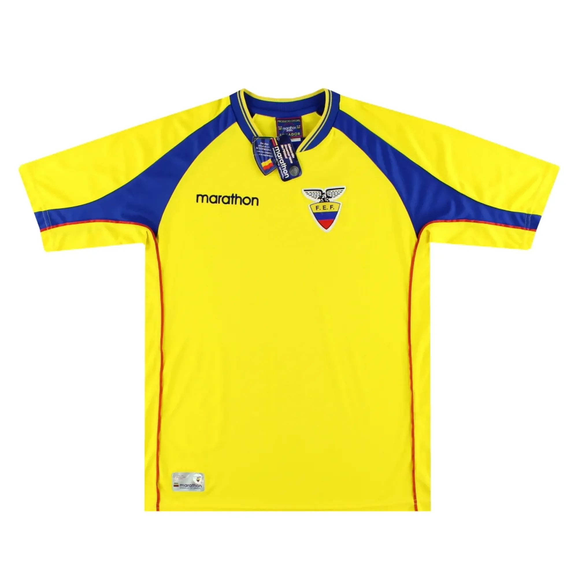 2002-03 Ecuador Marathon Home Shirt *w/tags* L - Ecuador / w/tags