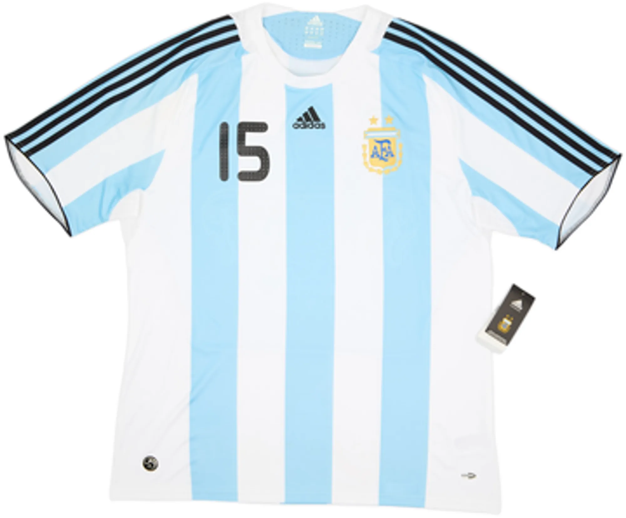 2007-09 Argentina Home Shirt Messi #15 (XXL)