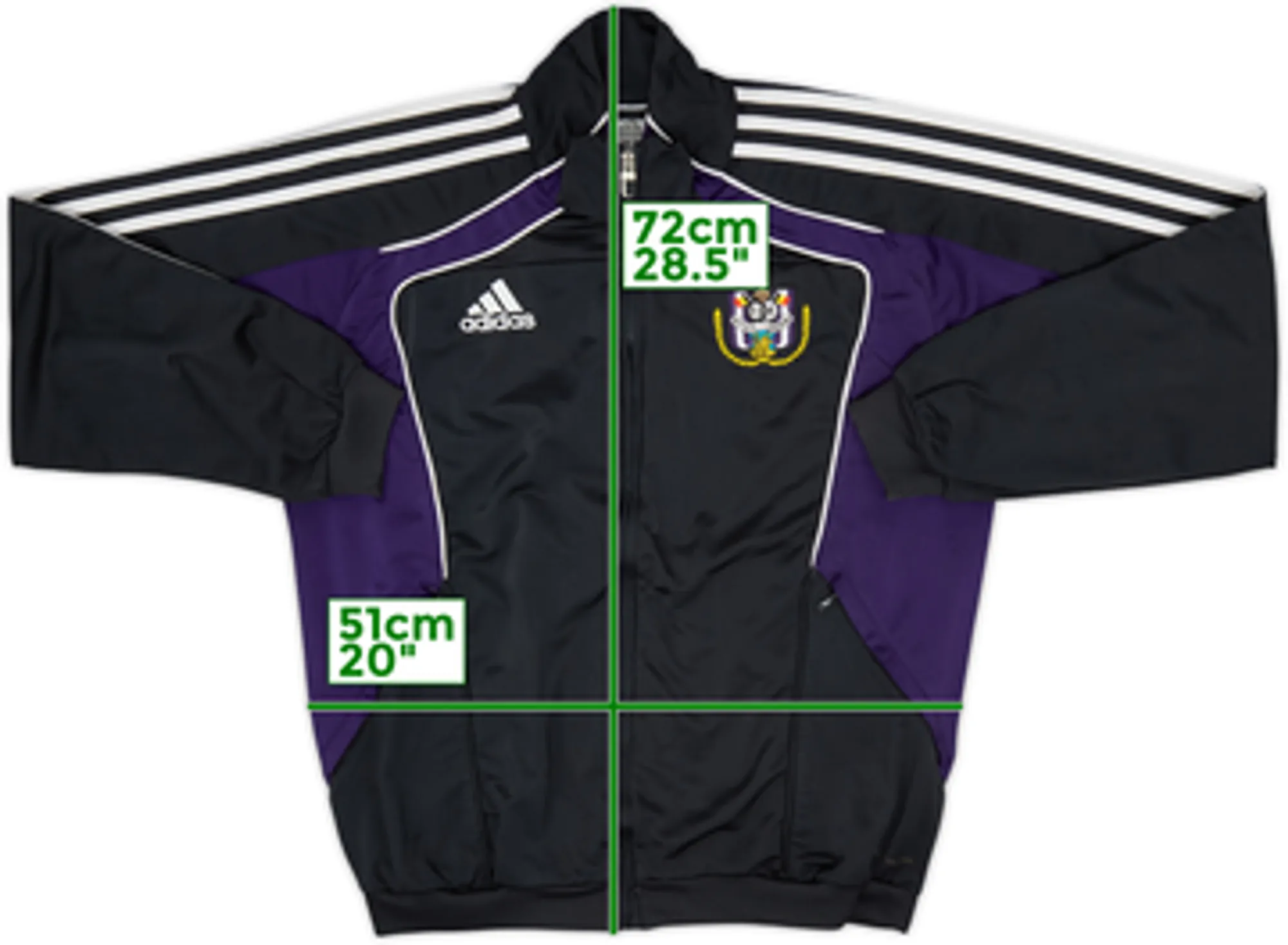 2010-11 Anderlecht adidas Track Jacket - 8/10 - (M/L)
