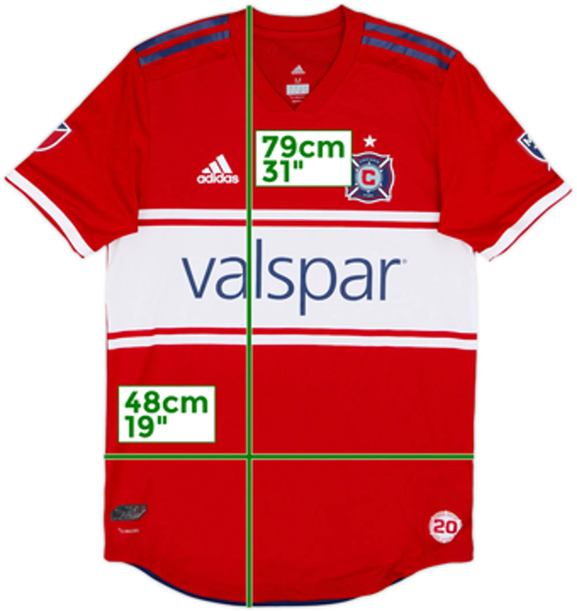 2018 Chicago Fire Authentic Home Shirt - 8/10 - (M)
