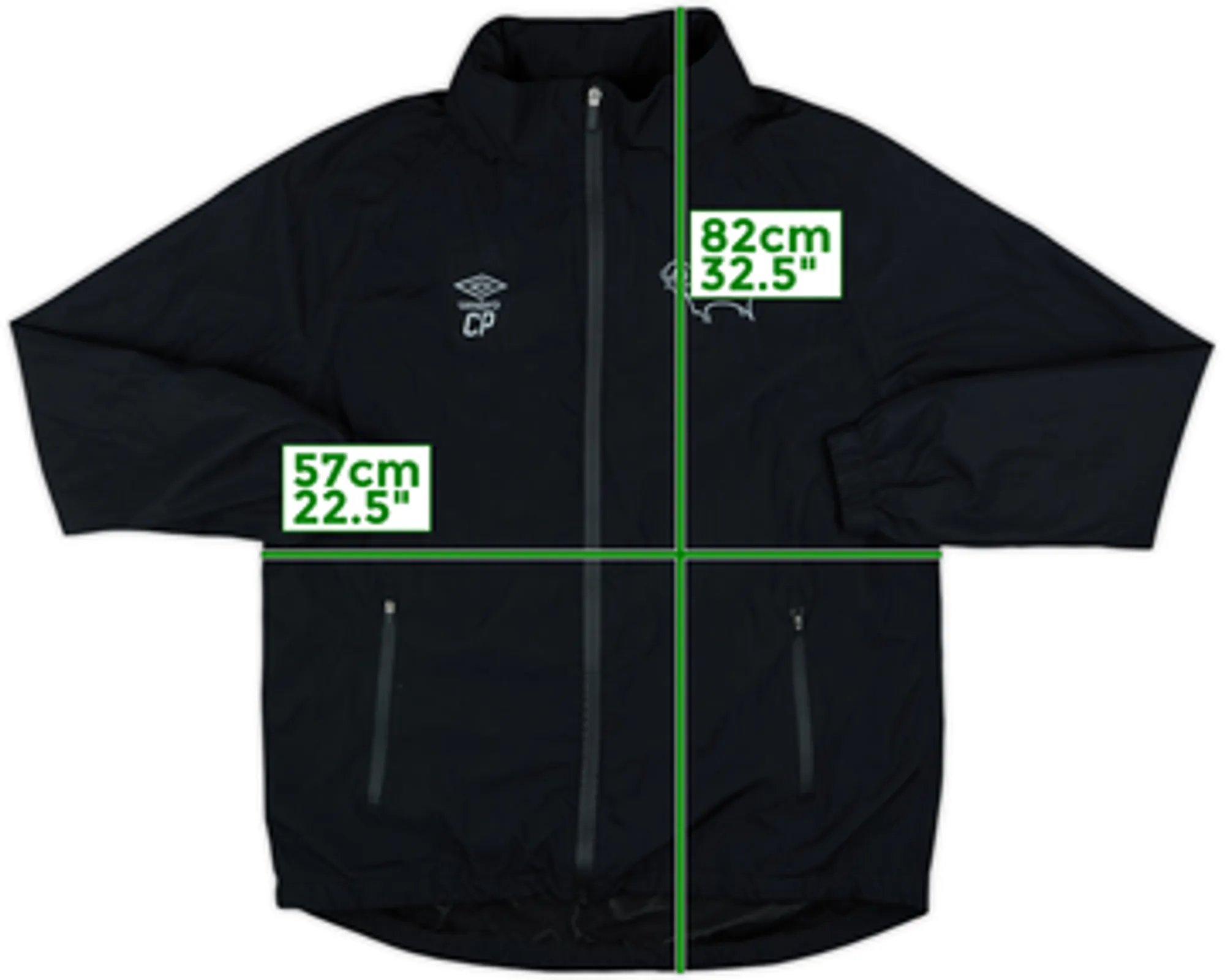 2018-19 Derby County Staff Issue Umbro Hooded Rain Jacket CP - 8/10 - (M)