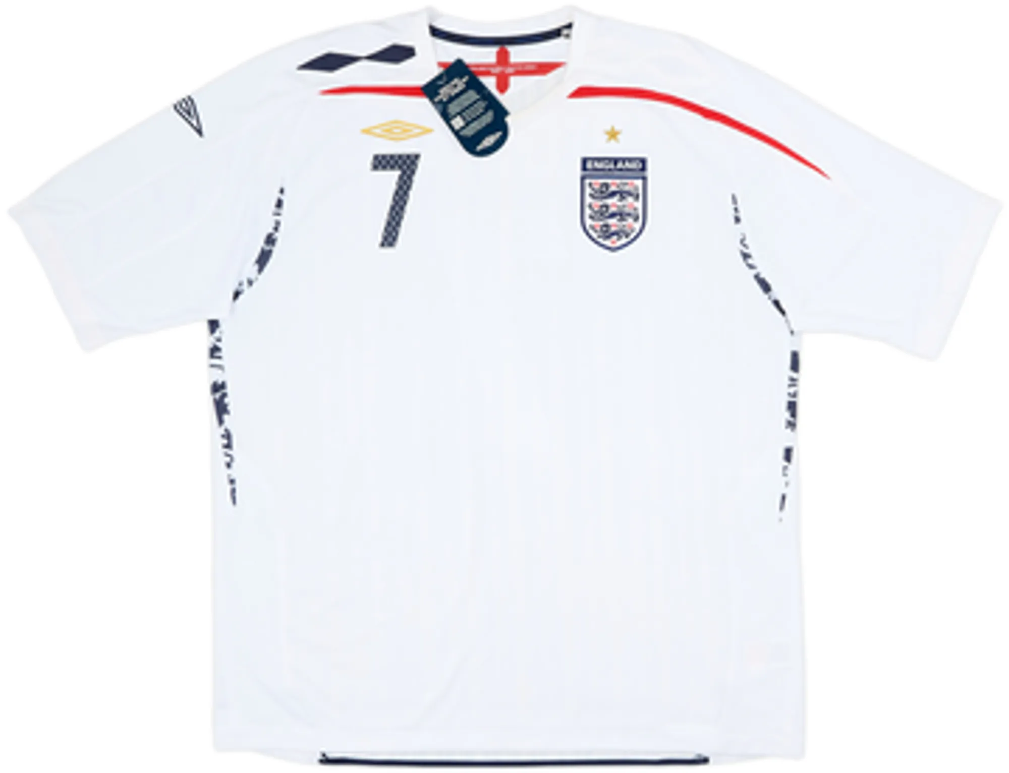 2007-09 England Home Shirt Beckham #7 (M)