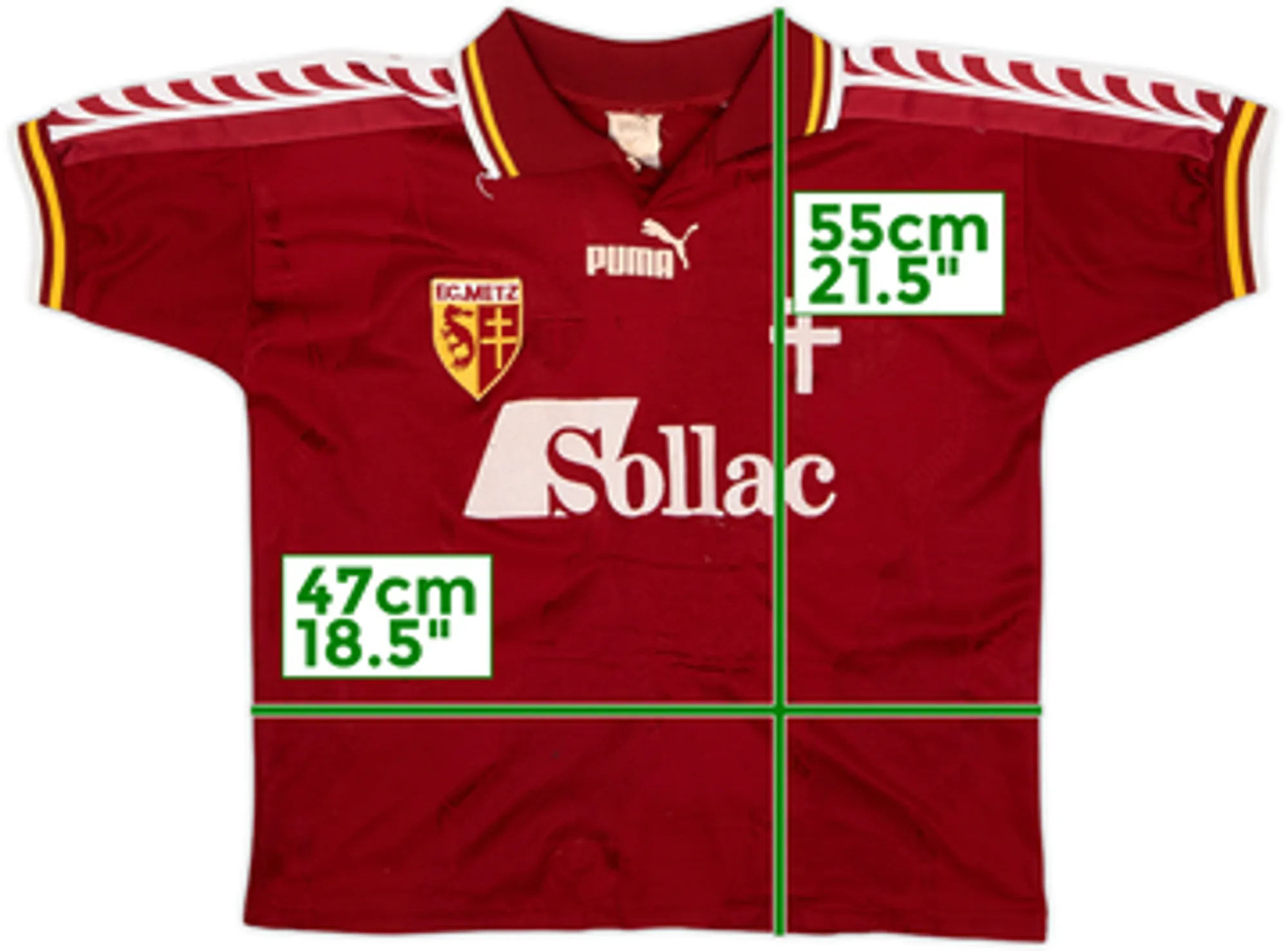 1996-97 Metz Home Shirt - 6/10 - (XS)