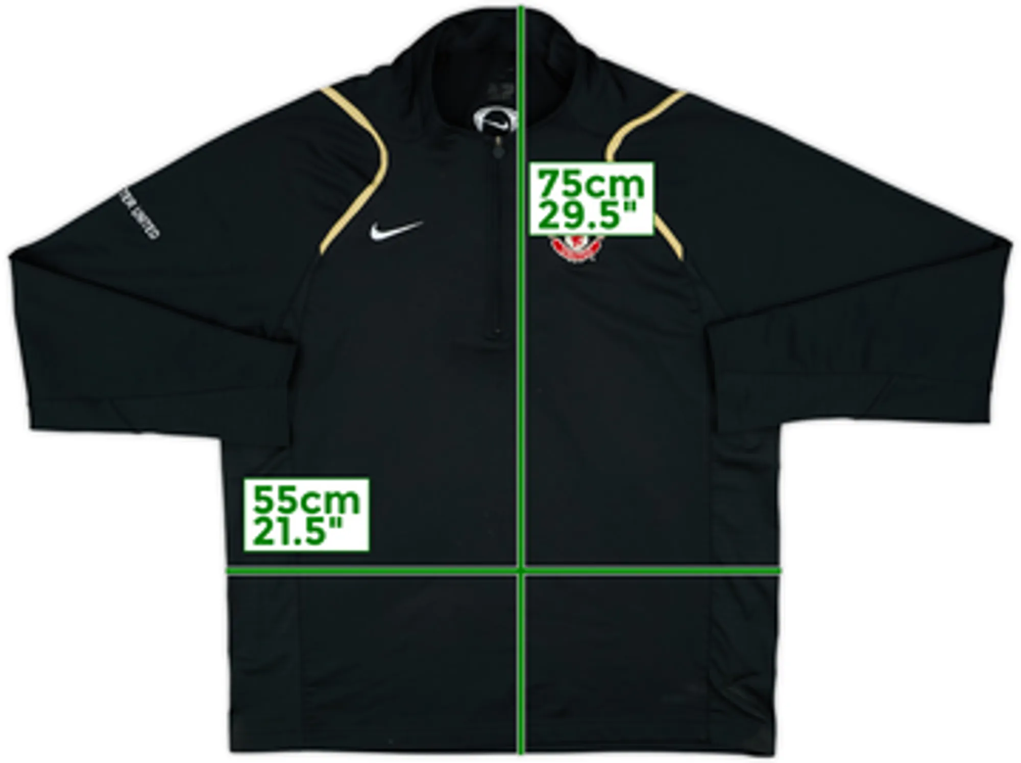2006-07 Manchester United Nike 1/4 Zip Drill Top - 7/10 - (L)