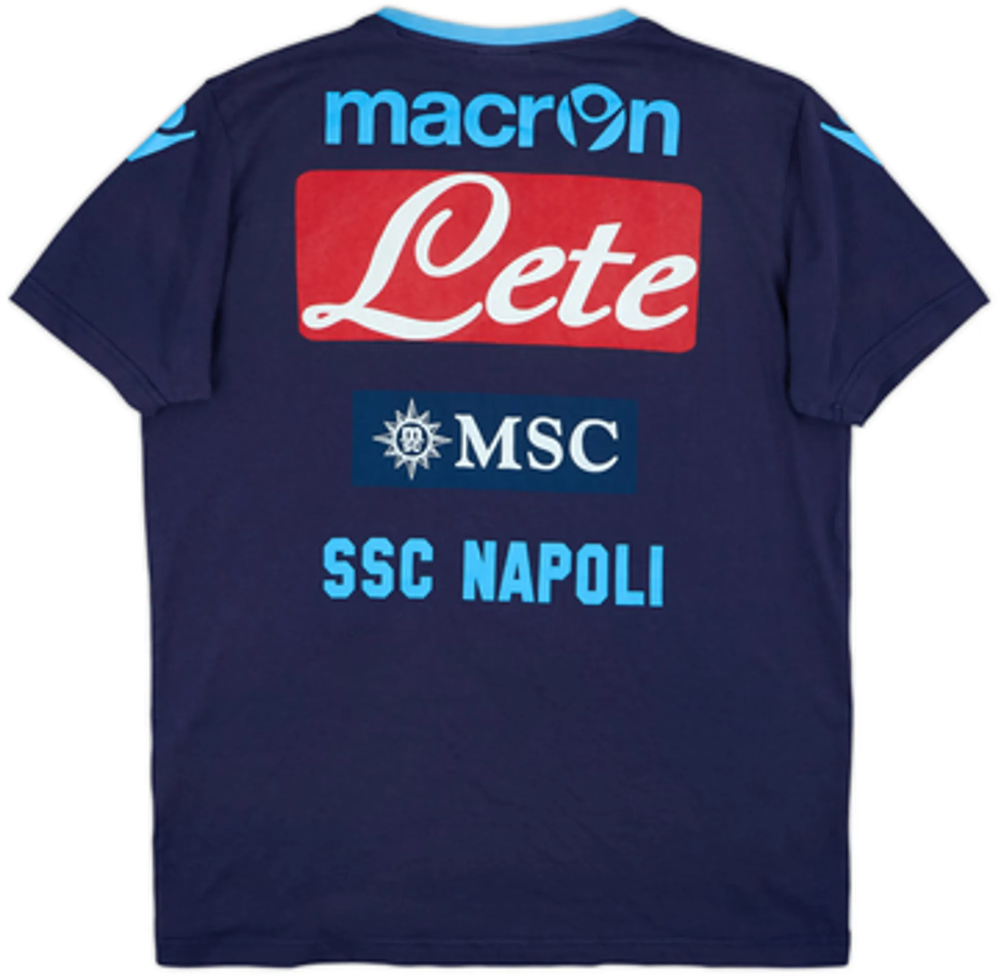 2013-14 Napoli Macron Cotton Tee - 8/10 - (L)