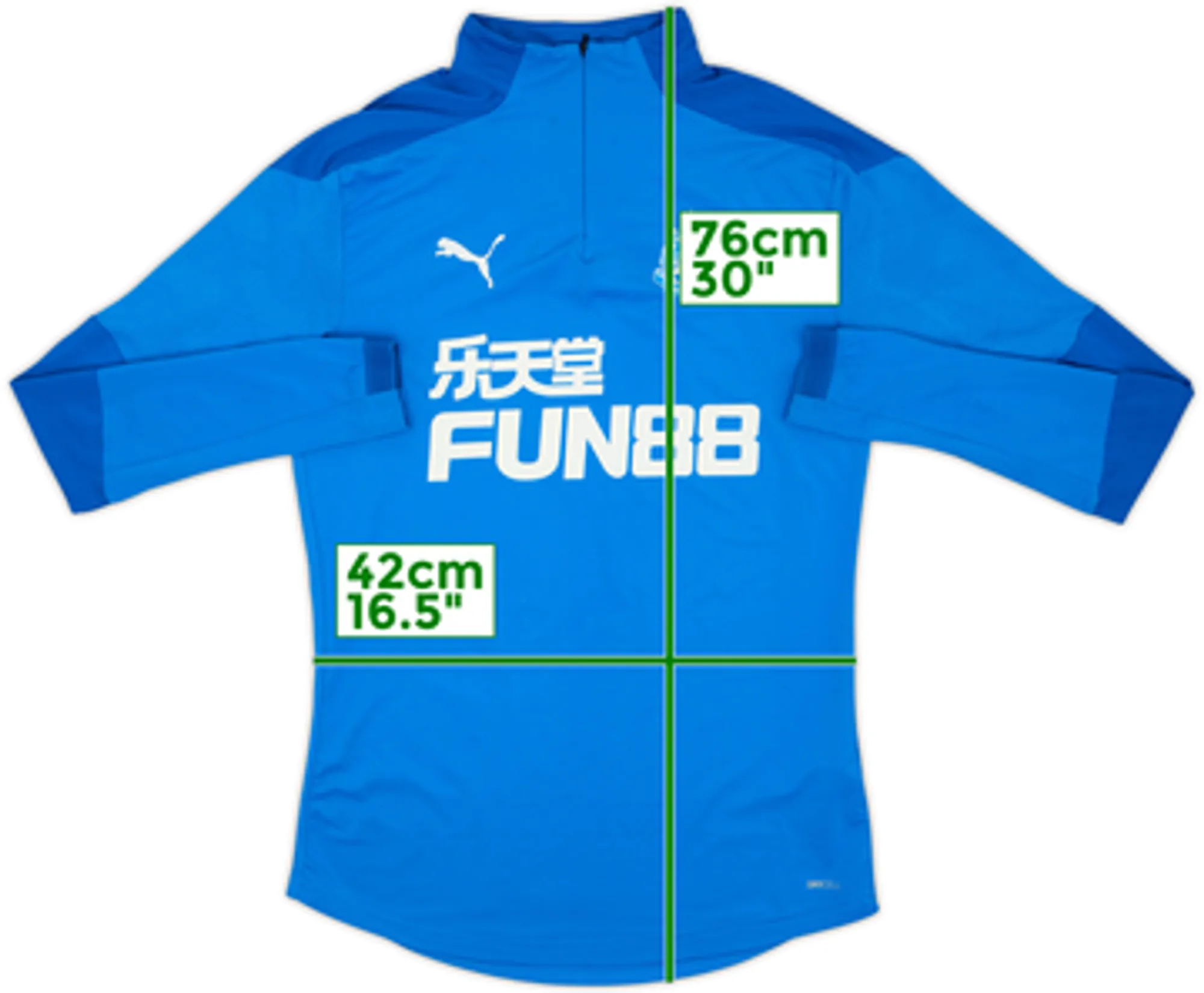2019-20 Newcastle Puma 1/4 Zip Drill Top - 7/10 - (S)