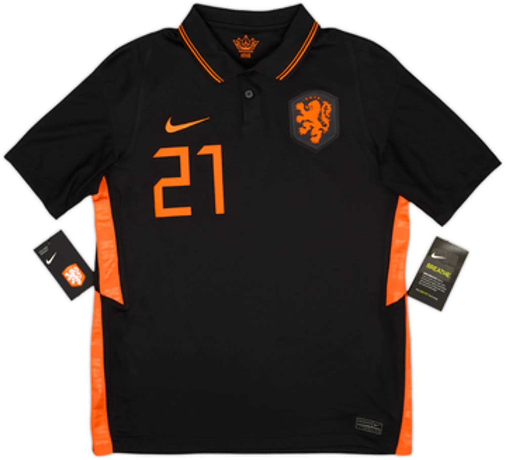 2020-22 Netherlands Away Shirt F.De Jong #21 (XL.Boys)