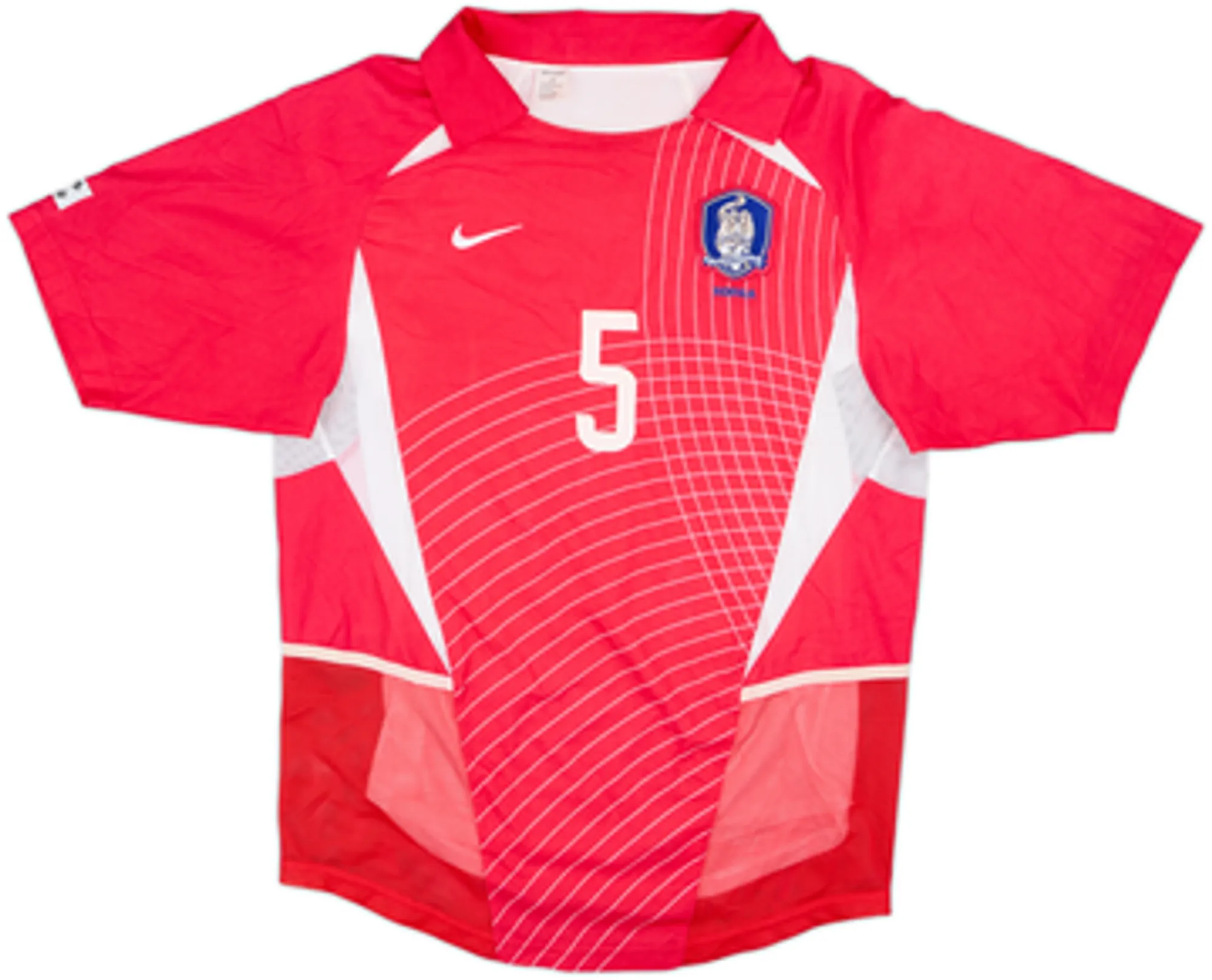 2002-03 South Korea Player Issue Home Shirt N I Kim #5 - 7/10 - (S)