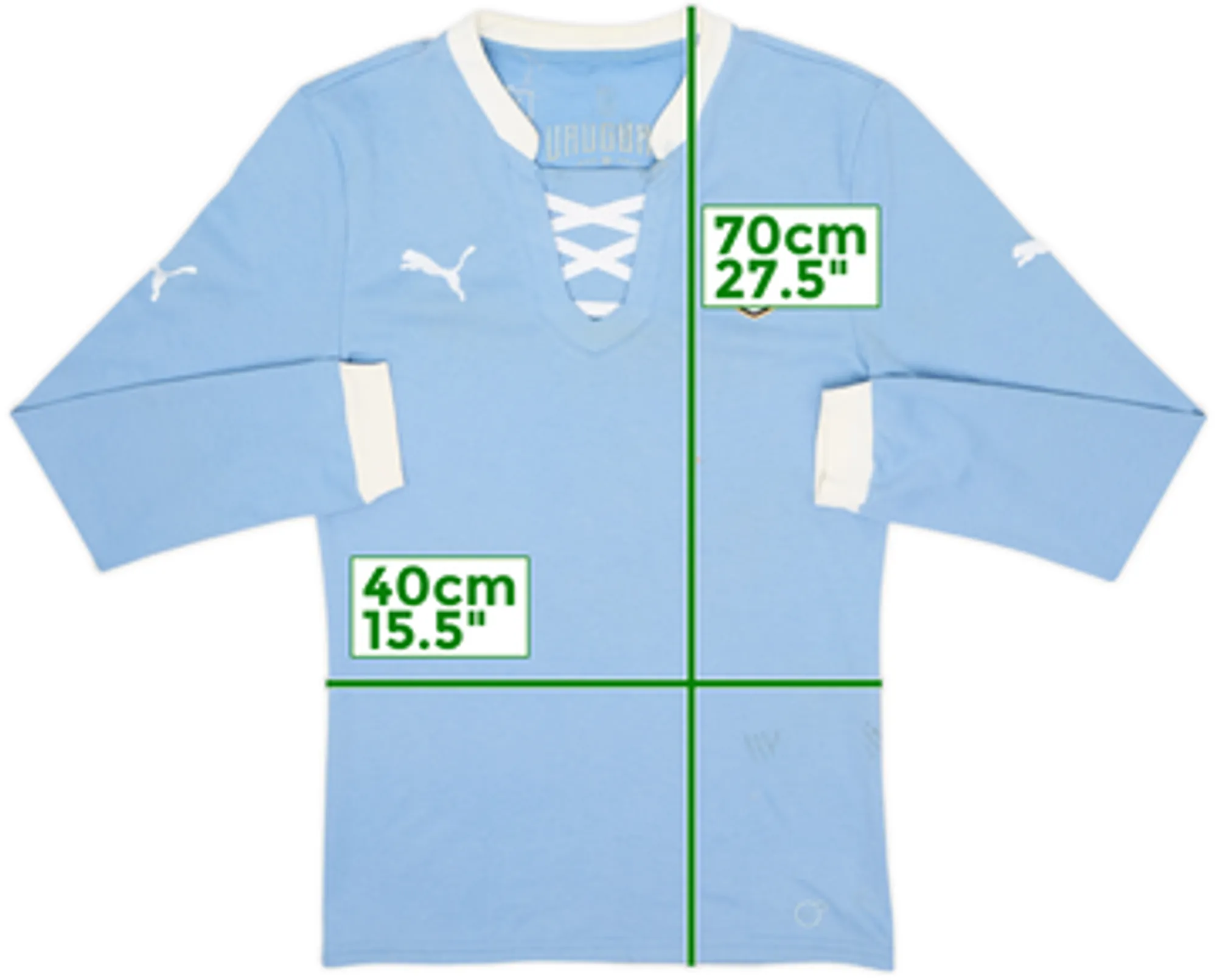 2013 Uruguay Confederations Cup Home L/S Shirt - 5/10 - (S)