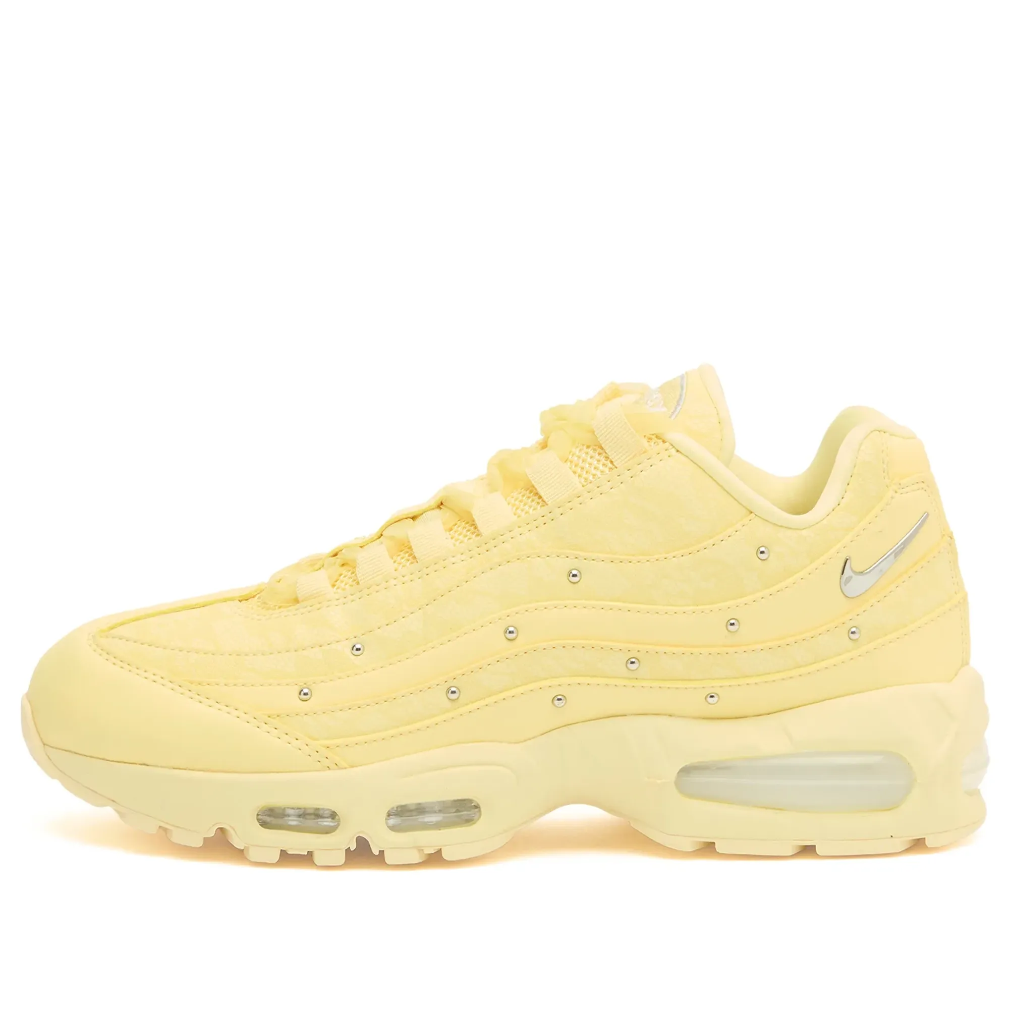 Nike Women's Air Max 95 "Big Bubble" Sneaker Soft Yellow/Silver/Alabaster