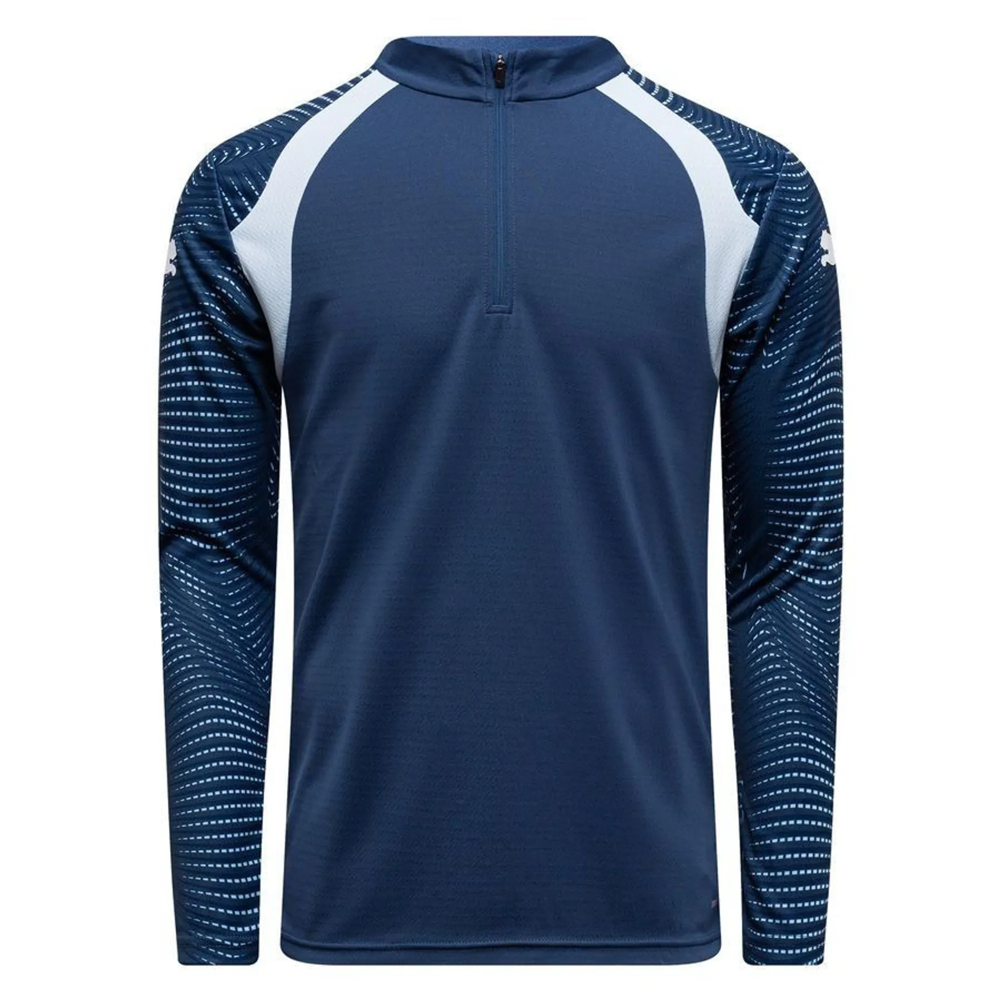PUMA individualFINAL Quarter-Zip Football Top Men in Blue | Size 3XL