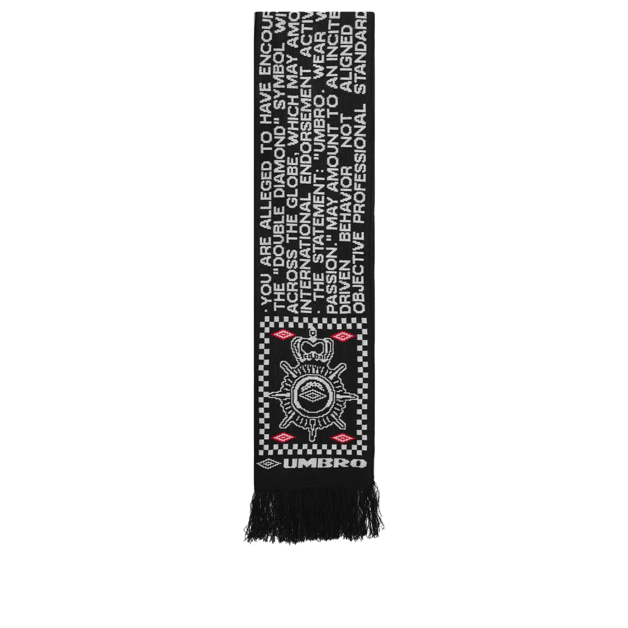 Umbro by Slam Jam Men's Notice Scarf Black/White
