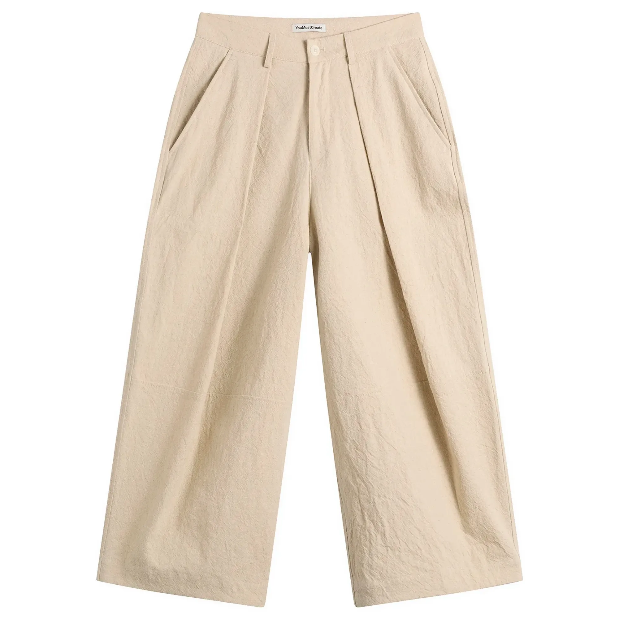 YMC Women's Deadbeat Linen Trousers Stone